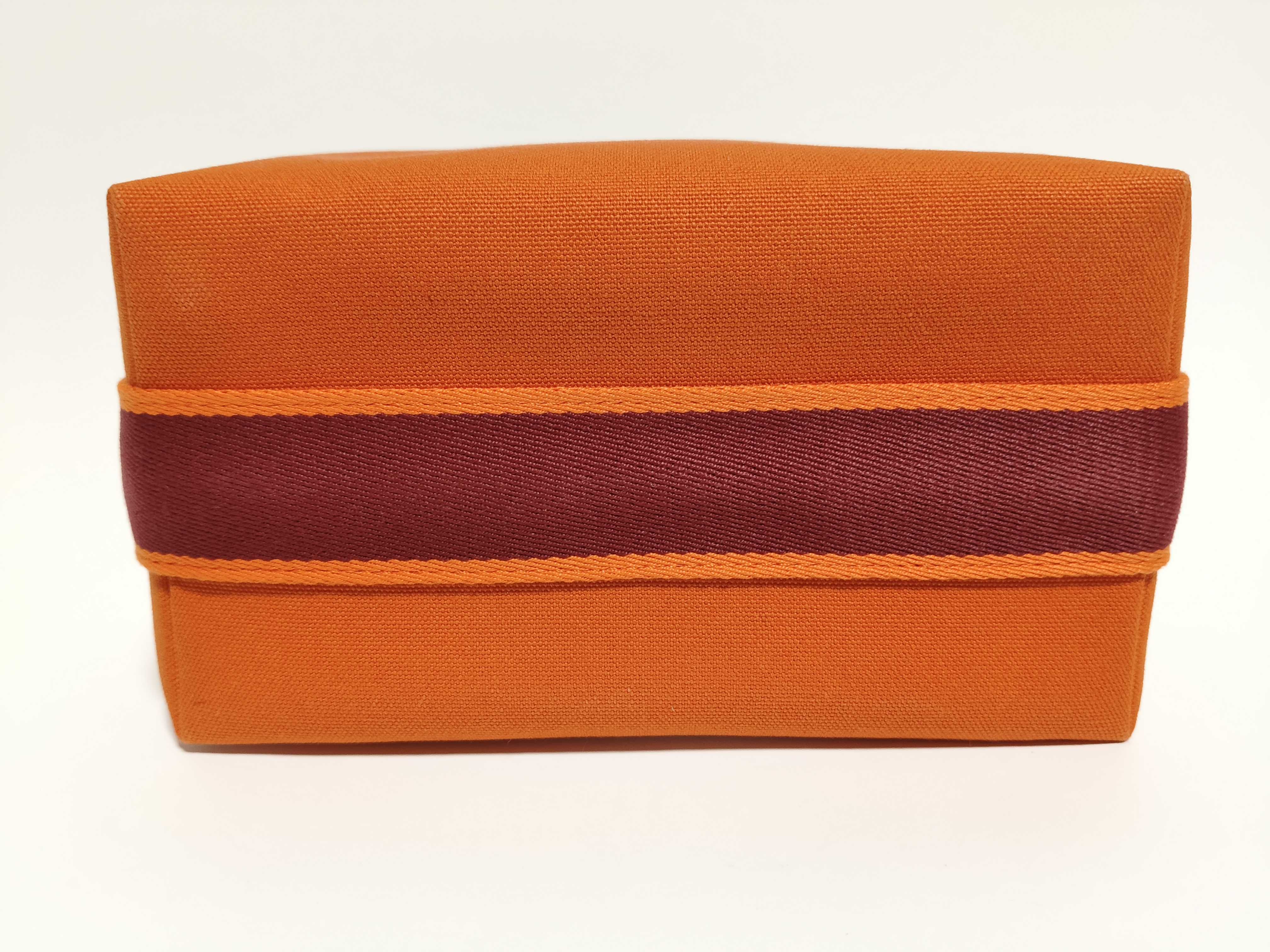 Bride à Black GM Canvas Handbag with Orange and Silver Hardware — view 8
