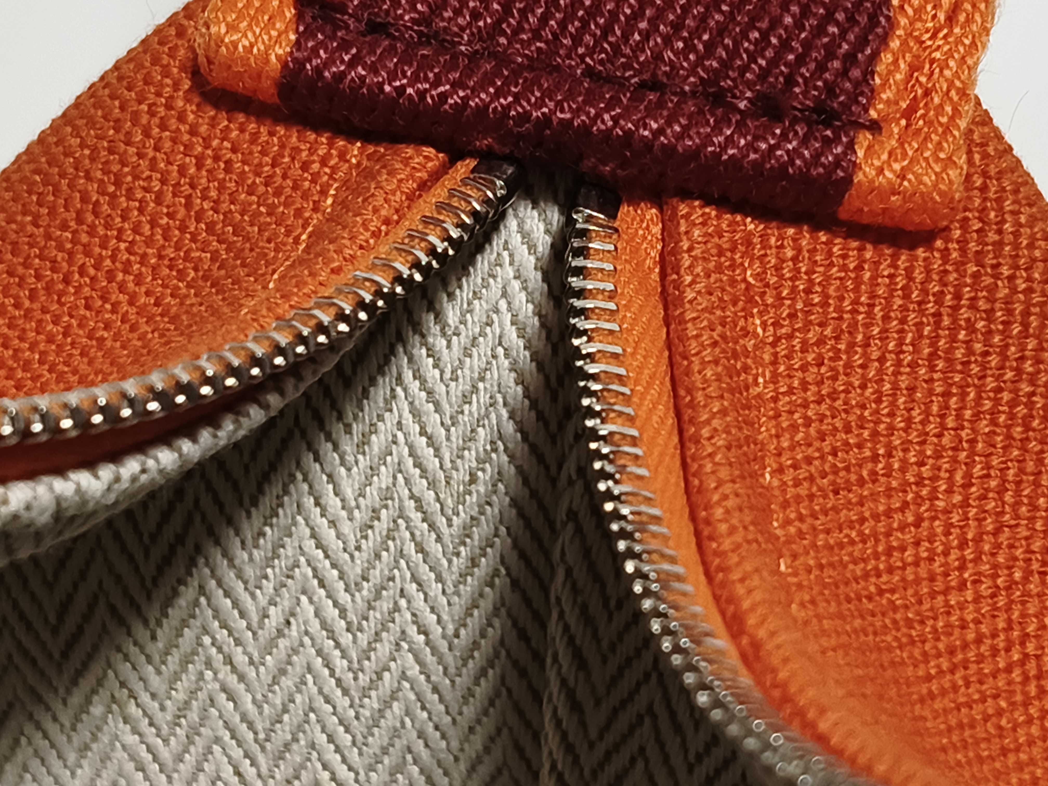 Bride à Black GM Canvas Handbag with Orange and Silver Hardware — view 9