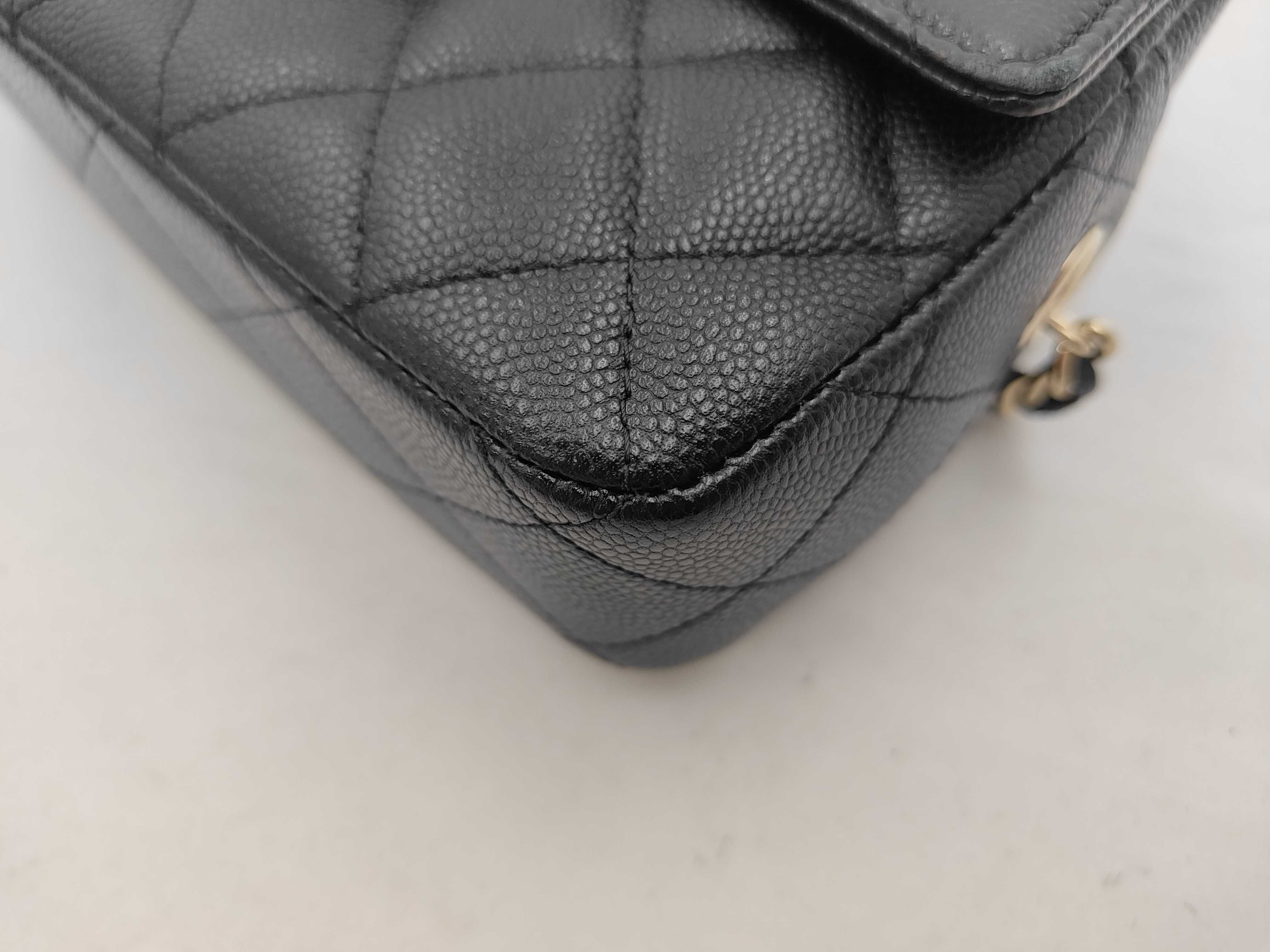 Timeless Classic Caviar Skin Black Chain Clutch Shoulder Bag AP4425. Accessories: Box, dust bag, shopping bag. — view 6