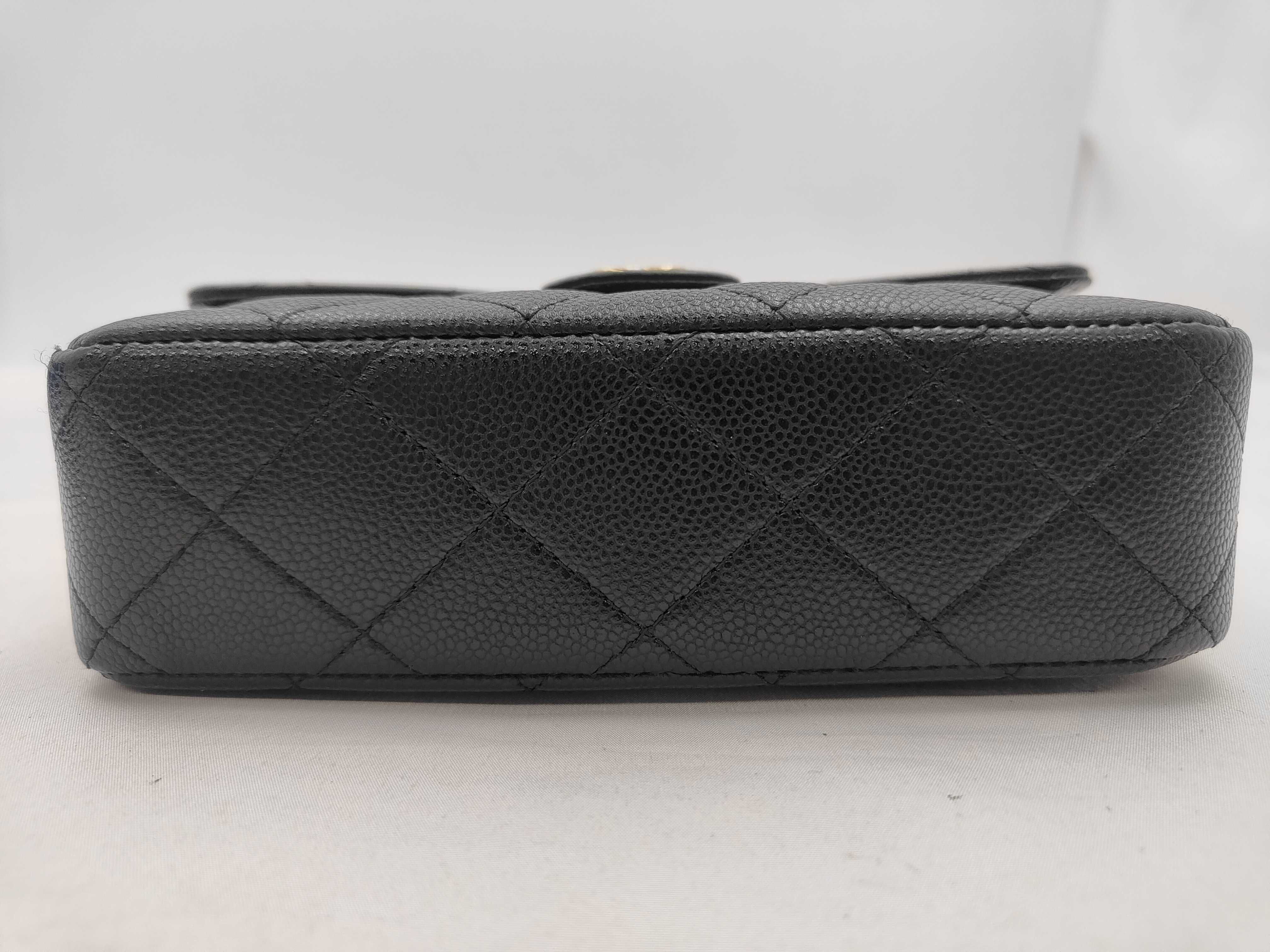 Timeless Classic Caviar Skin Black Chain Clutch Shoulder Bag AP4425. Accessories: Box, dust bag, shopping bag. — view 7