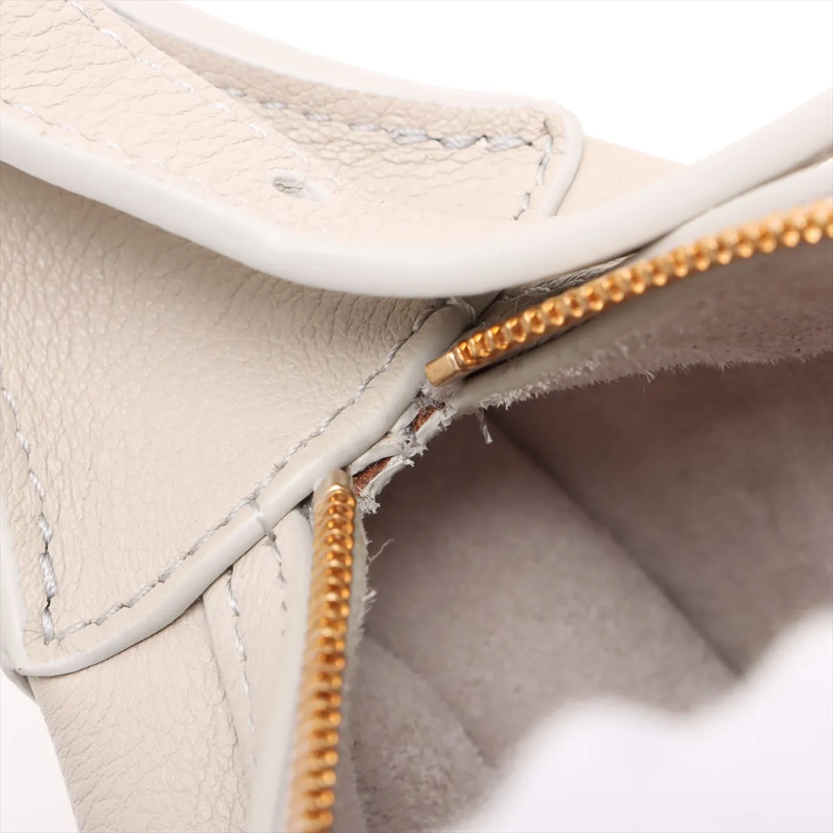 Mini Romy Leather Shoulder Bag, Beige — view 9