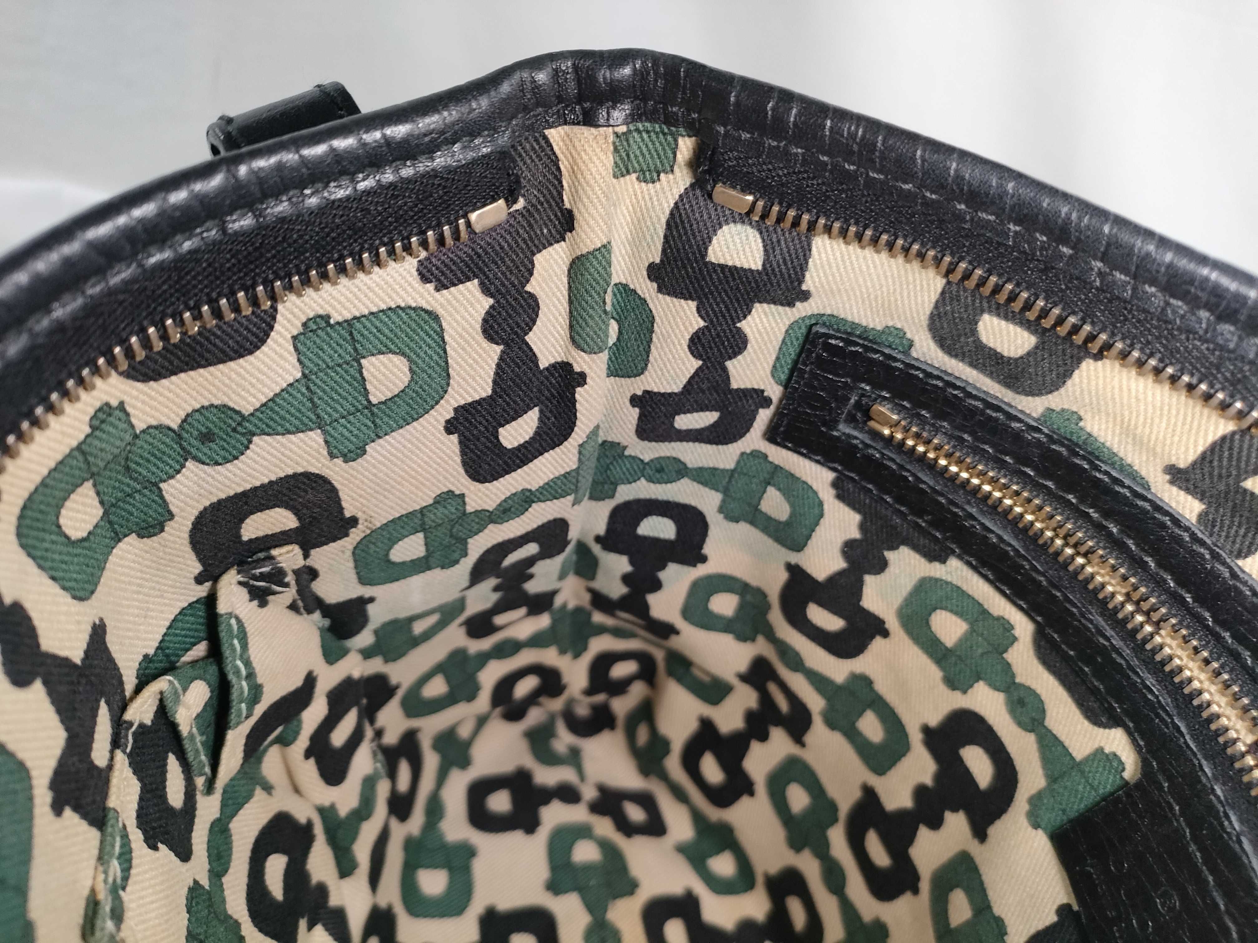 GG Canvas Shoulder Bag, Sherry Black Canvas 144388 — view 11