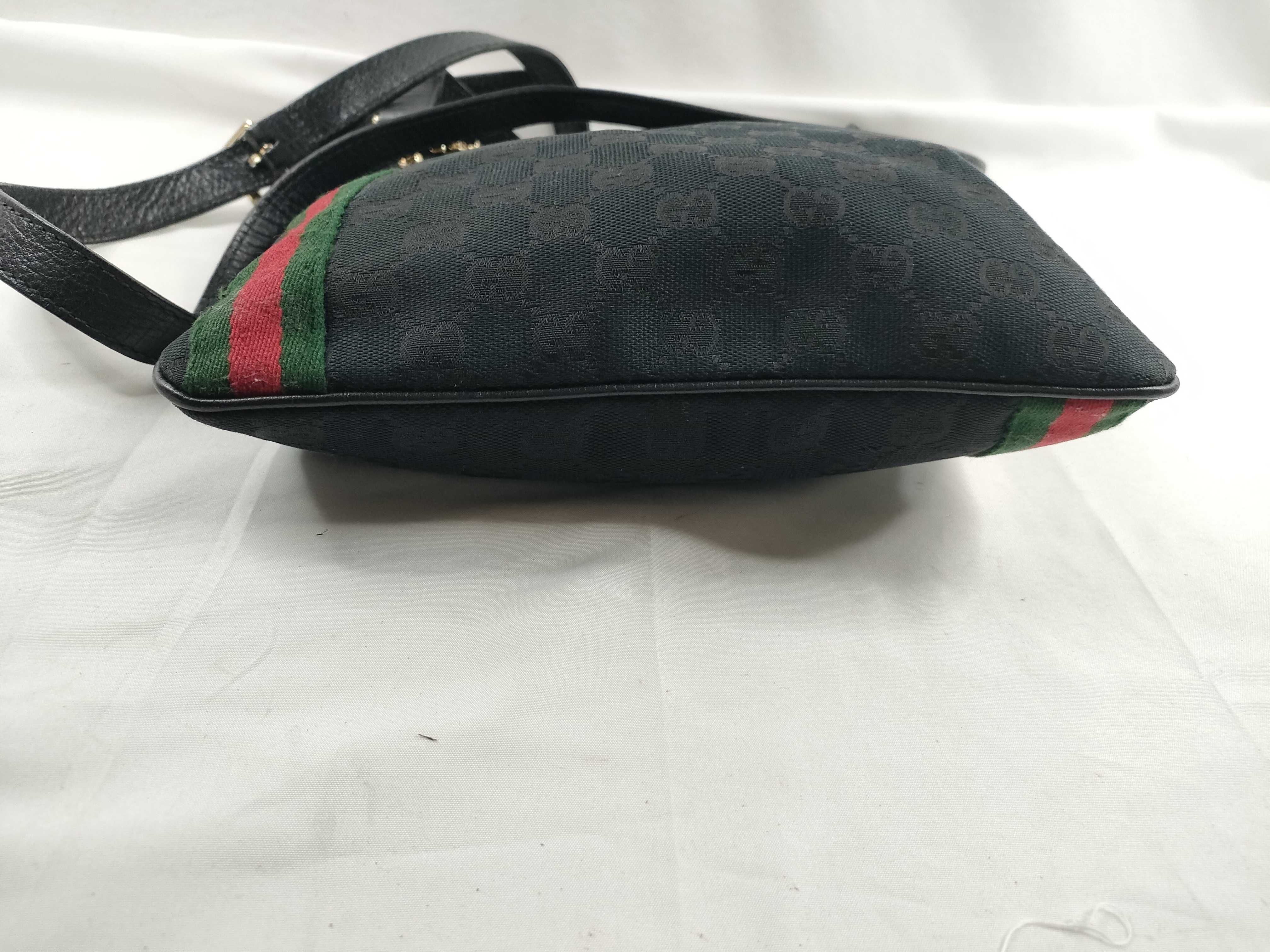 GG Canvas Shoulder Bag, Sherry Black Canvas 144388 — view 4