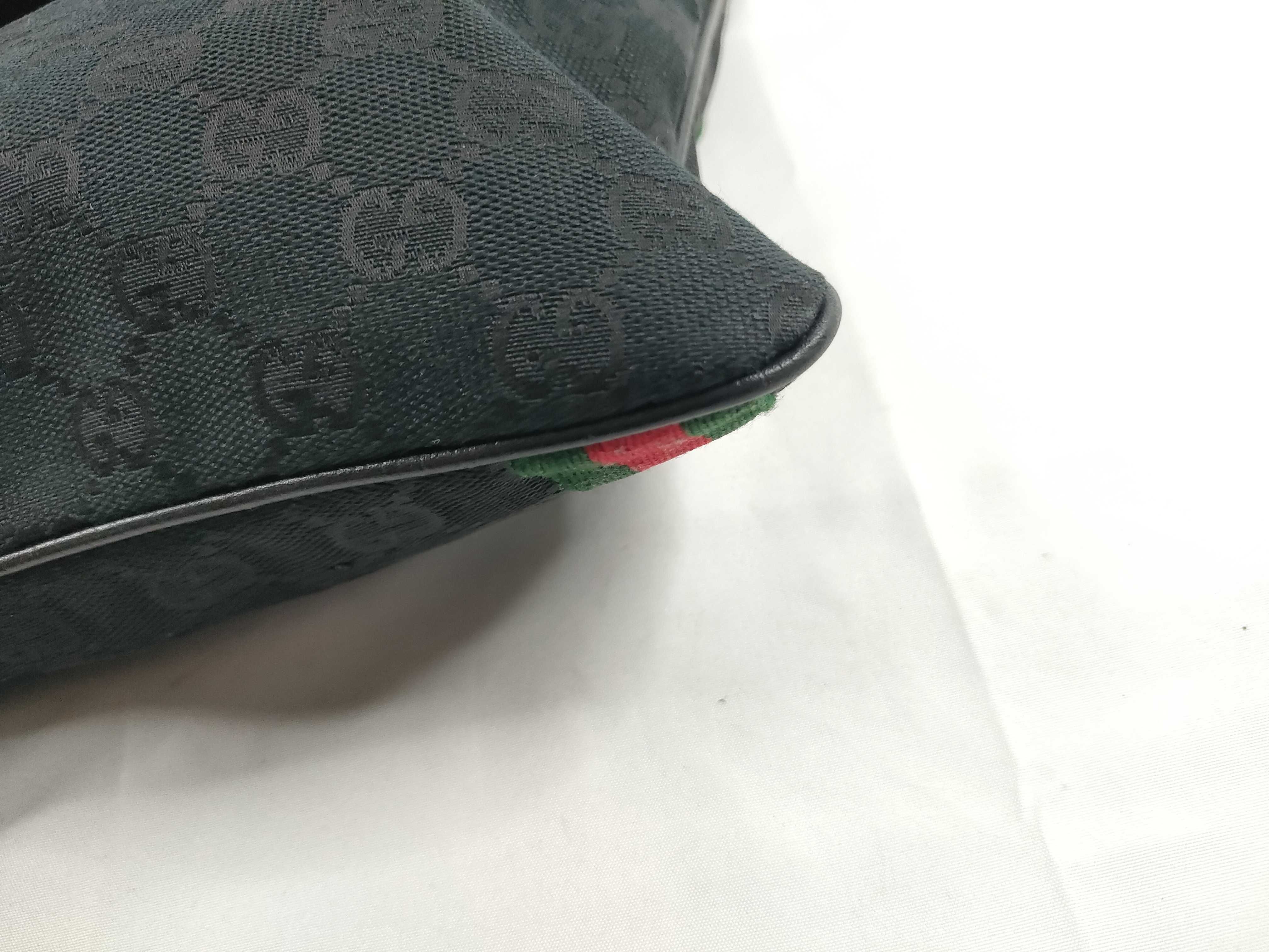 GG Canvas Shoulder Bag, Sherry Black Canvas 144388 — view 5
