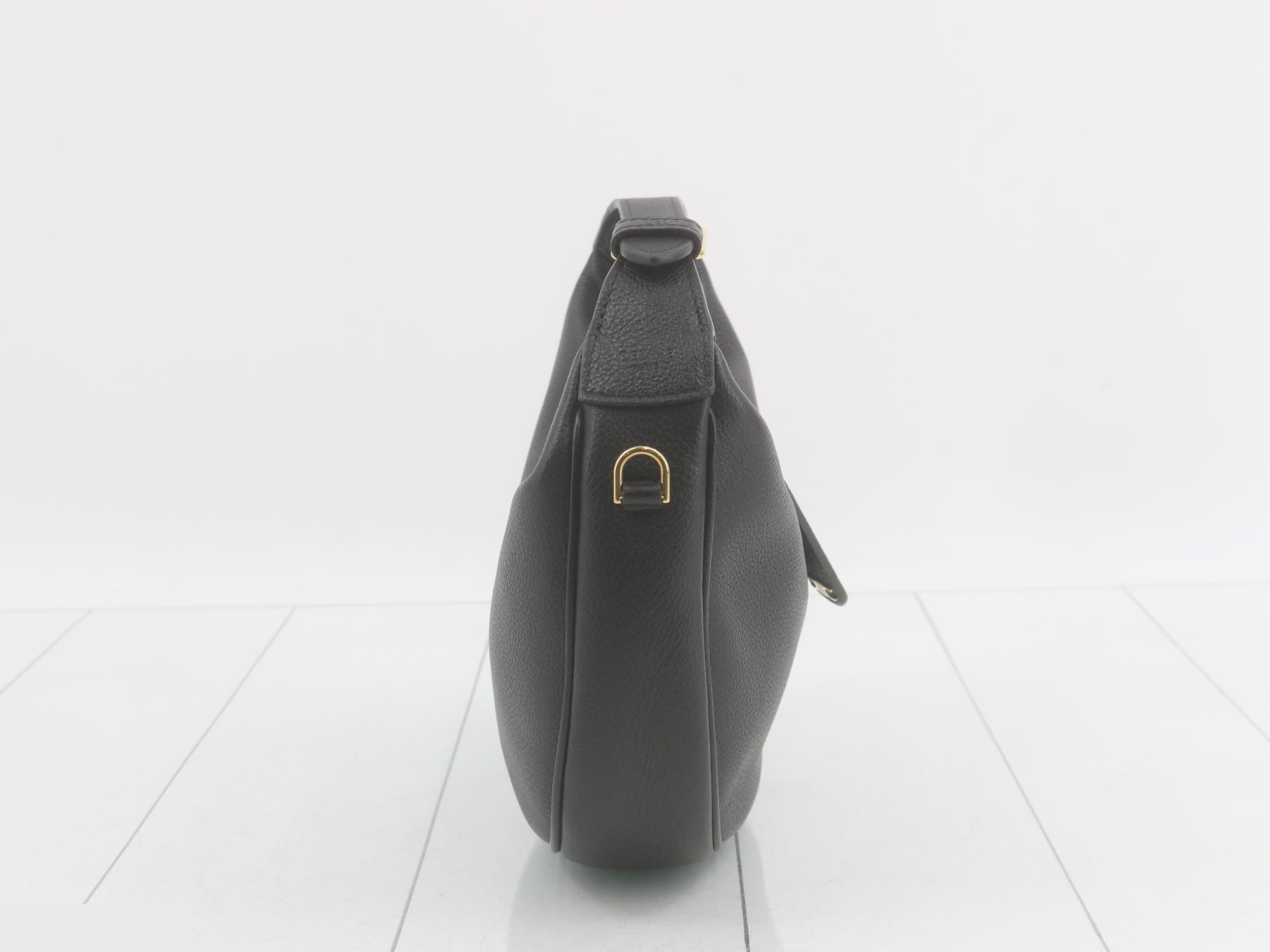 Leather 2-Way Handbag, Black — view 4
