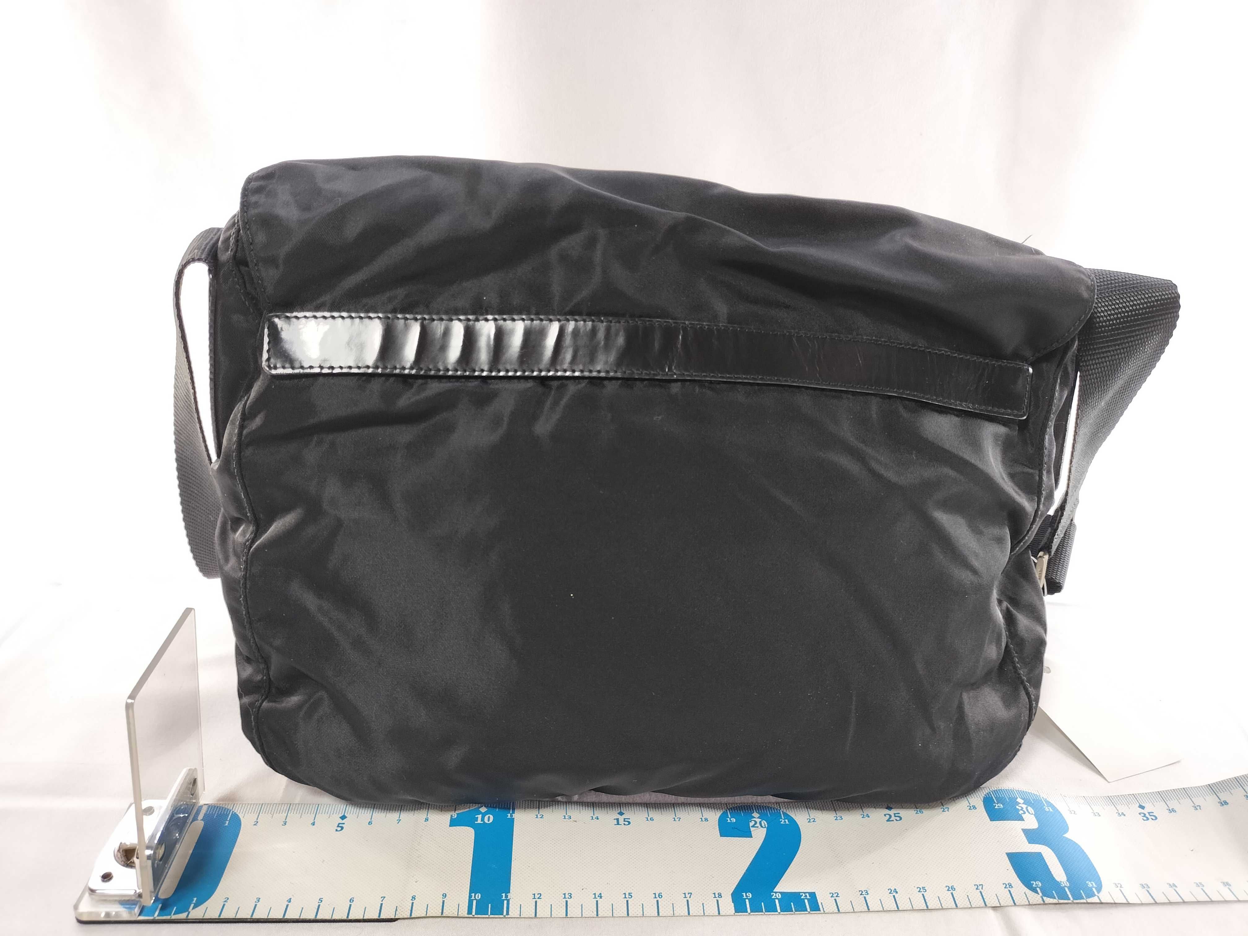 Nylon Shoulder Bag, Black Shoulder Bag — view 2