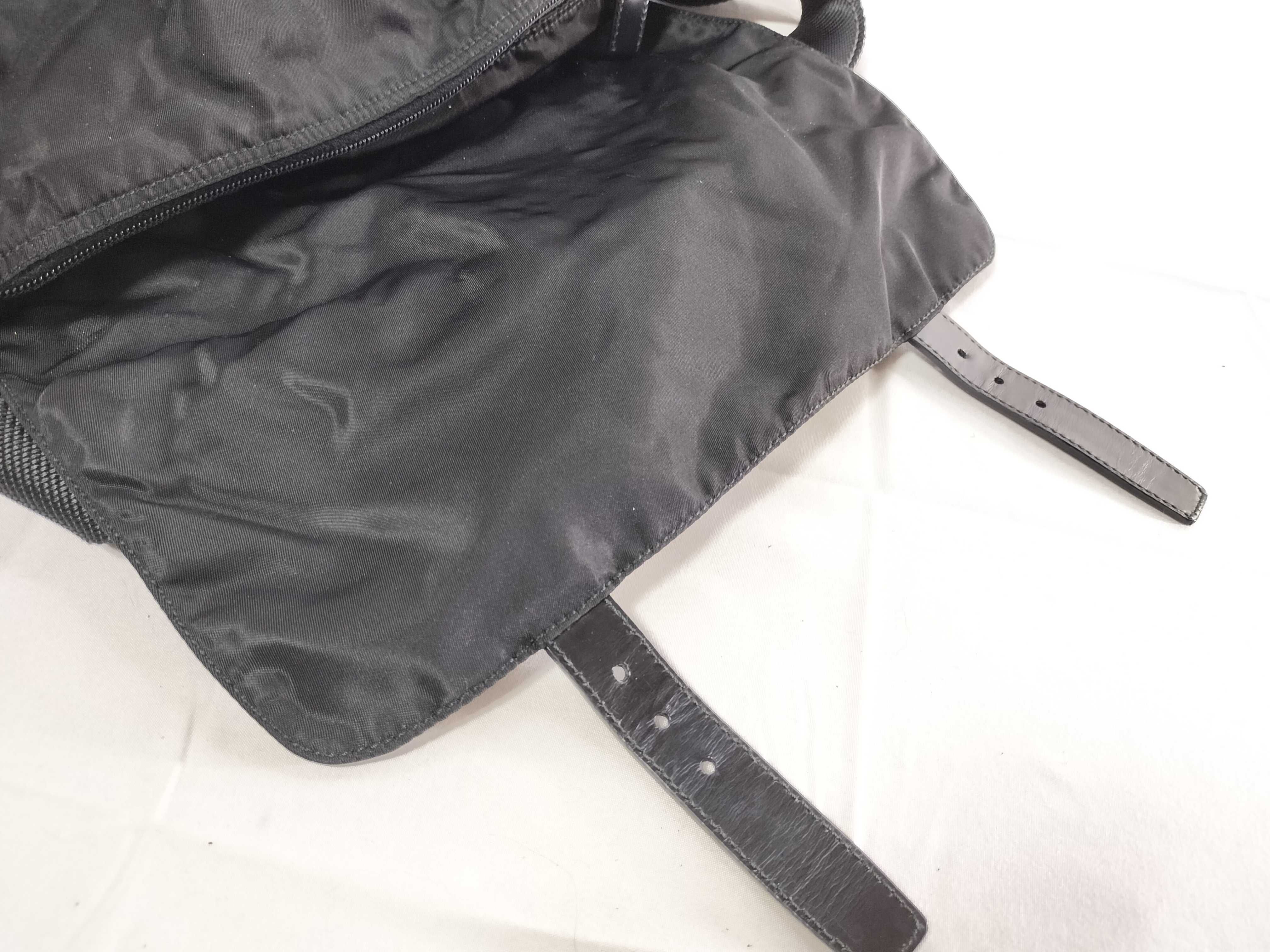 Nylon Shoulder Bag, Black Shoulder Bag — view 8