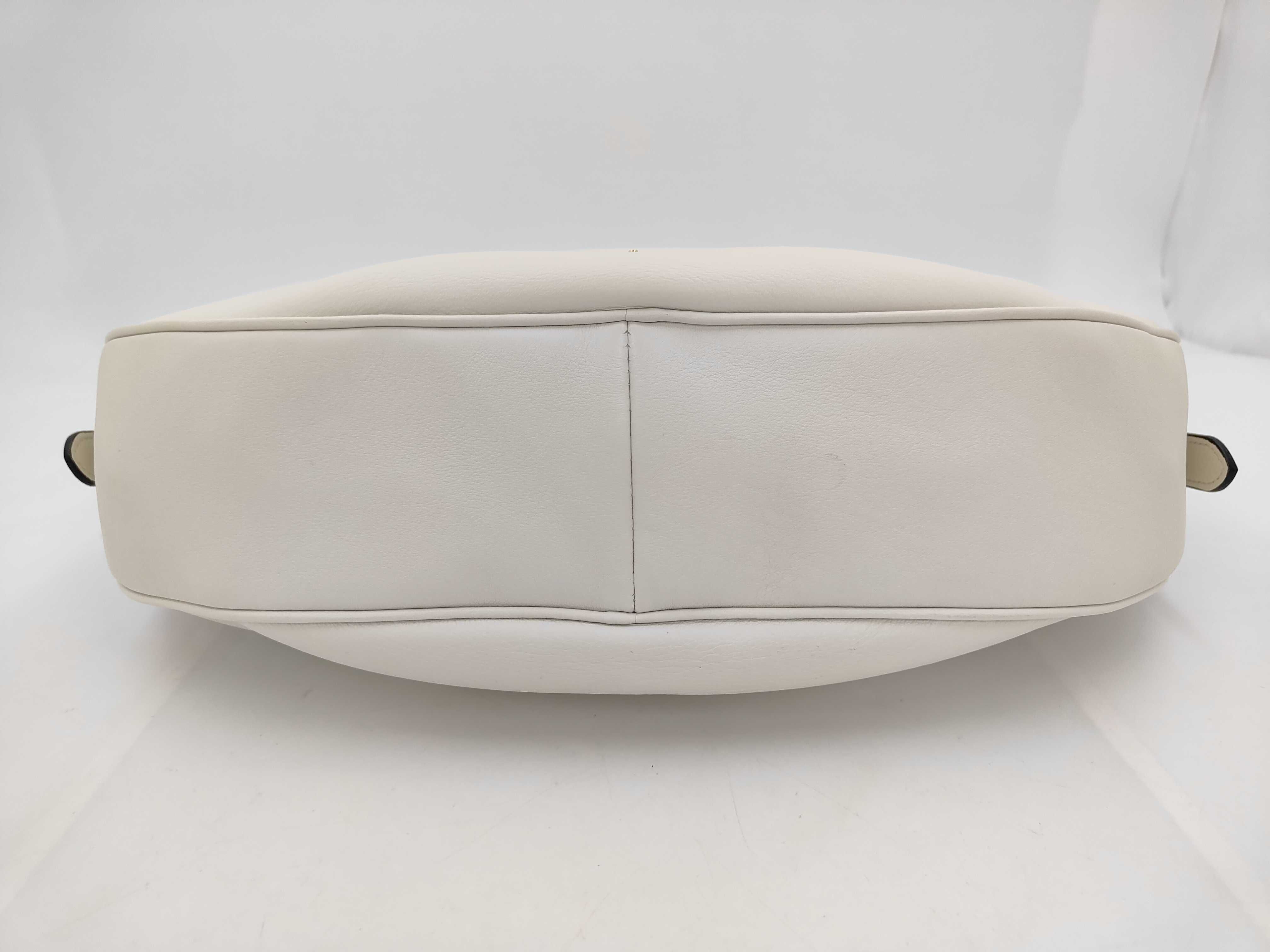 Demi-Lune Large Leather Shoulder Bag, White Moon 1BC255 Handbag — view 3