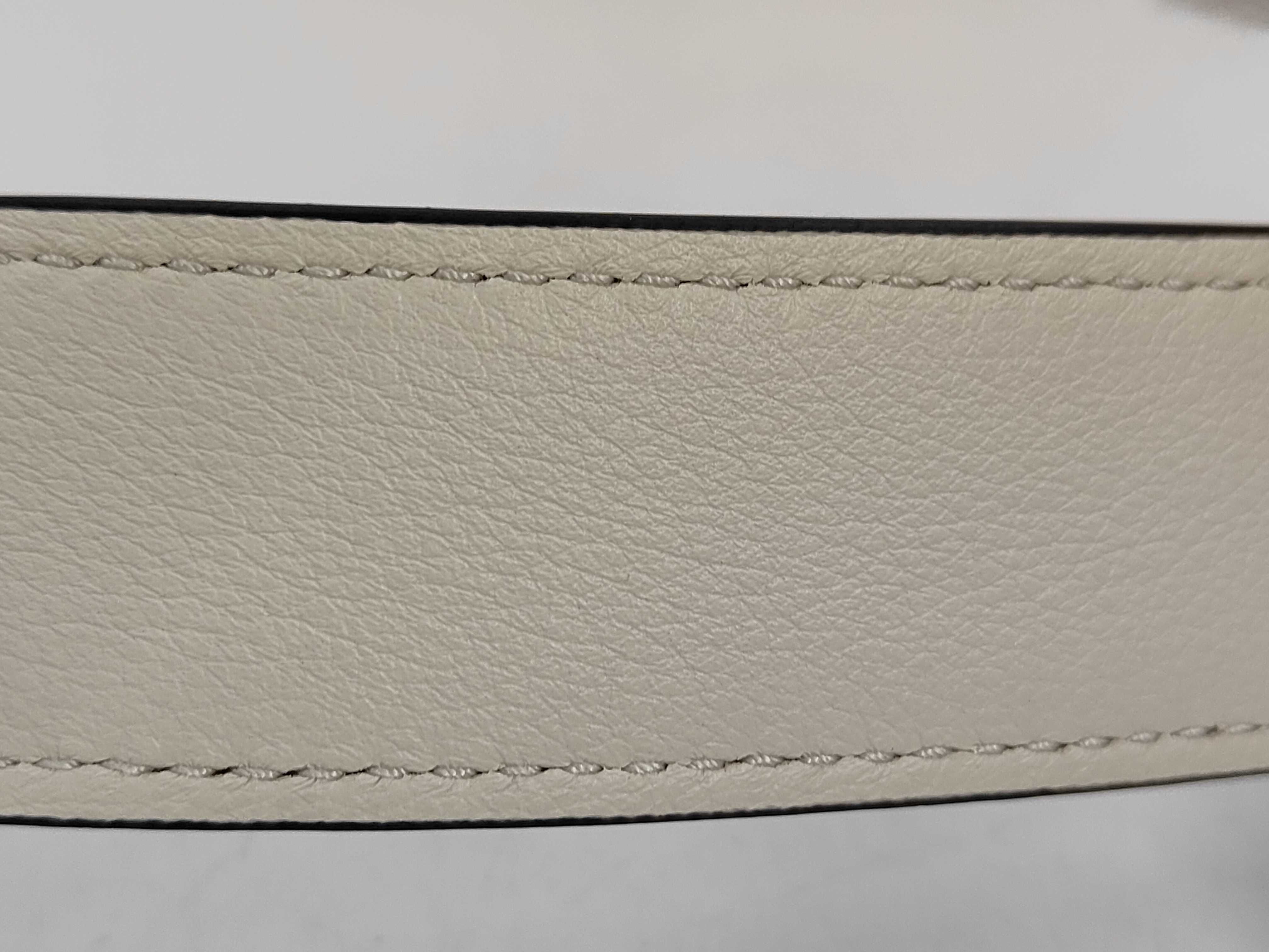 Demi-Lune Large Leather Shoulder Bag, White Moon 1BC255 Handbag — view 7