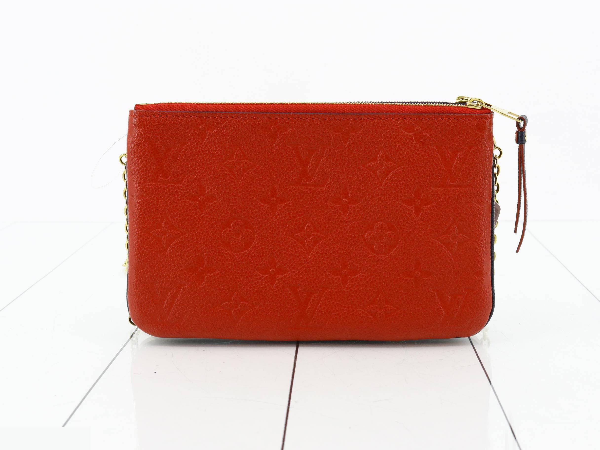 Pochette Double Zip Marine Rouge — view 2