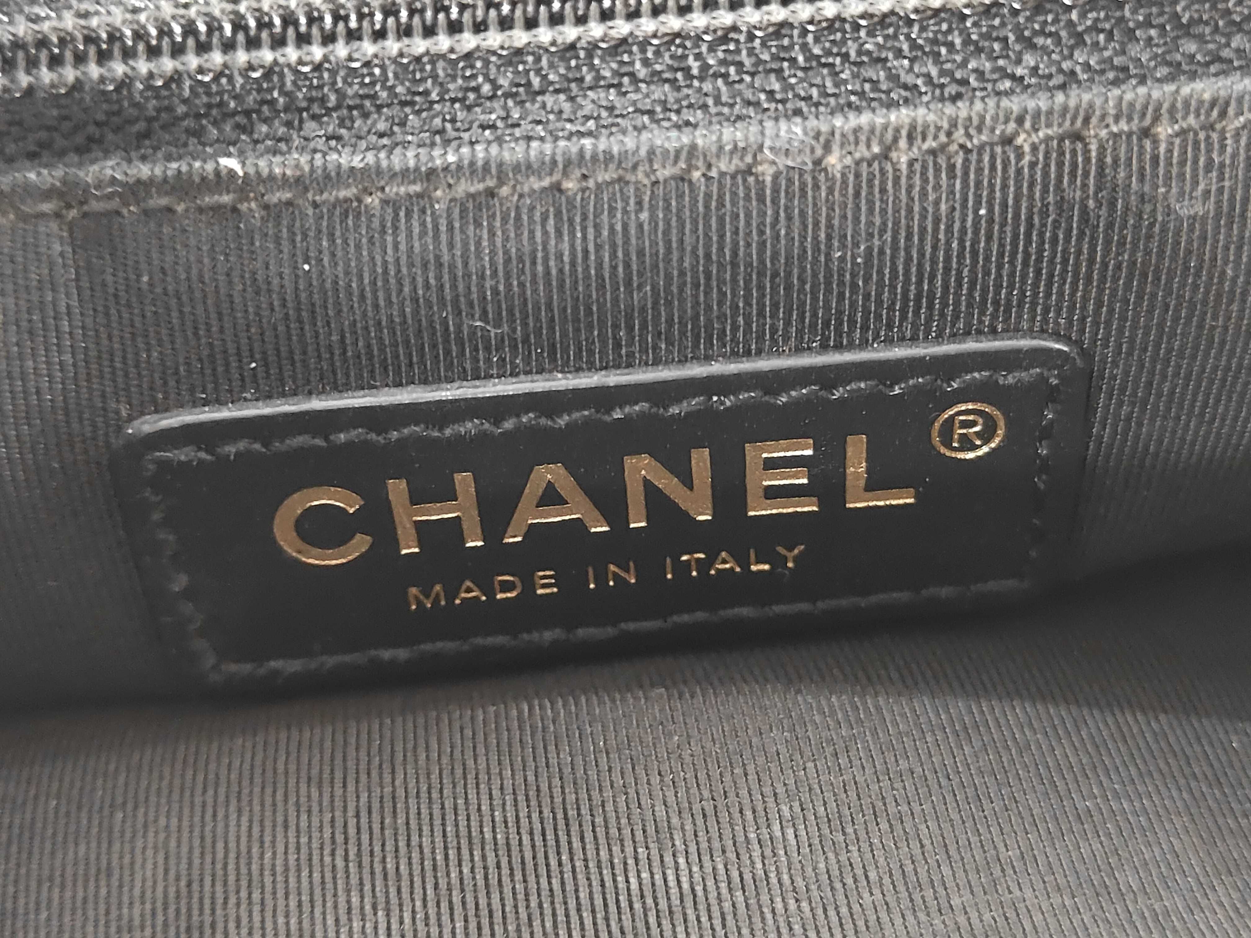 Chain Around Flap Shoulder Bag, Black Leather, Coin Charm, Gold Hardware. — view 13
