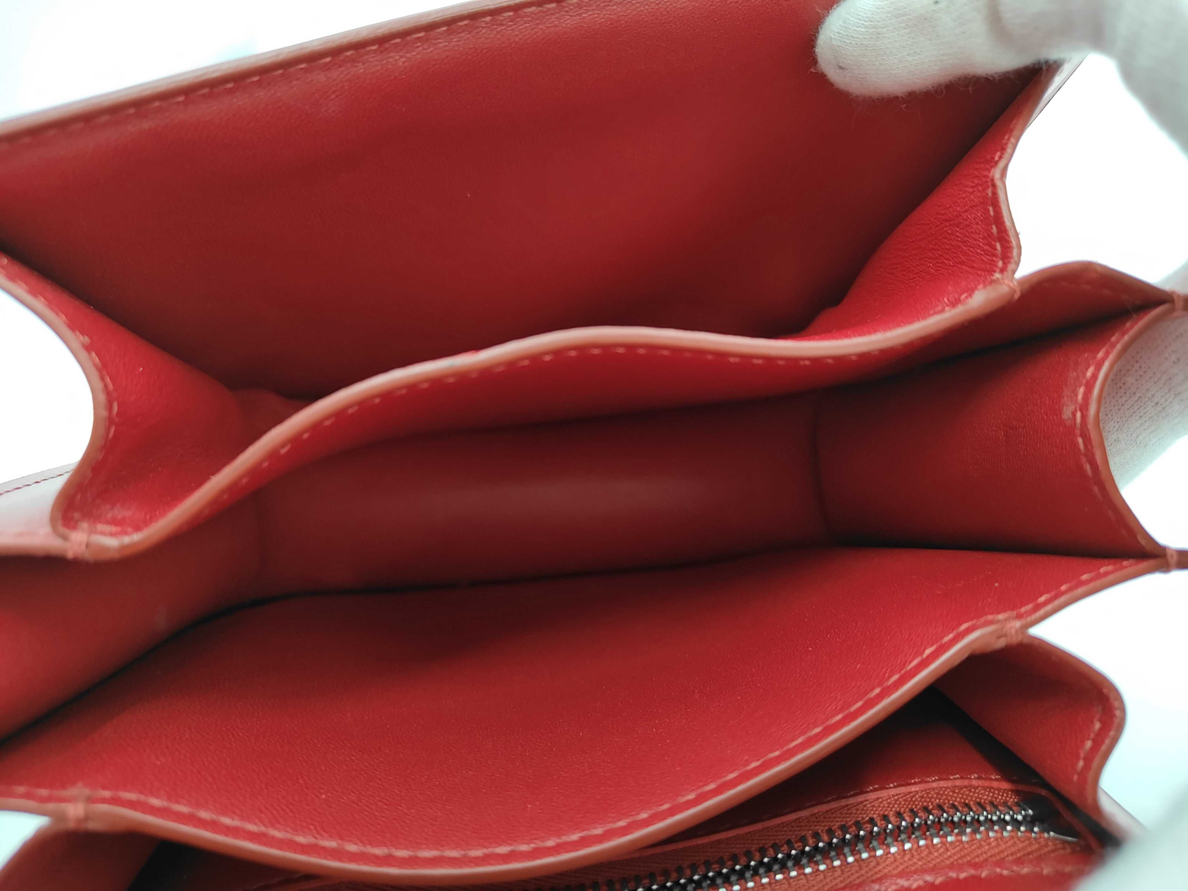 Classic Box Small Leather Shoulder Bag, Red — view 8