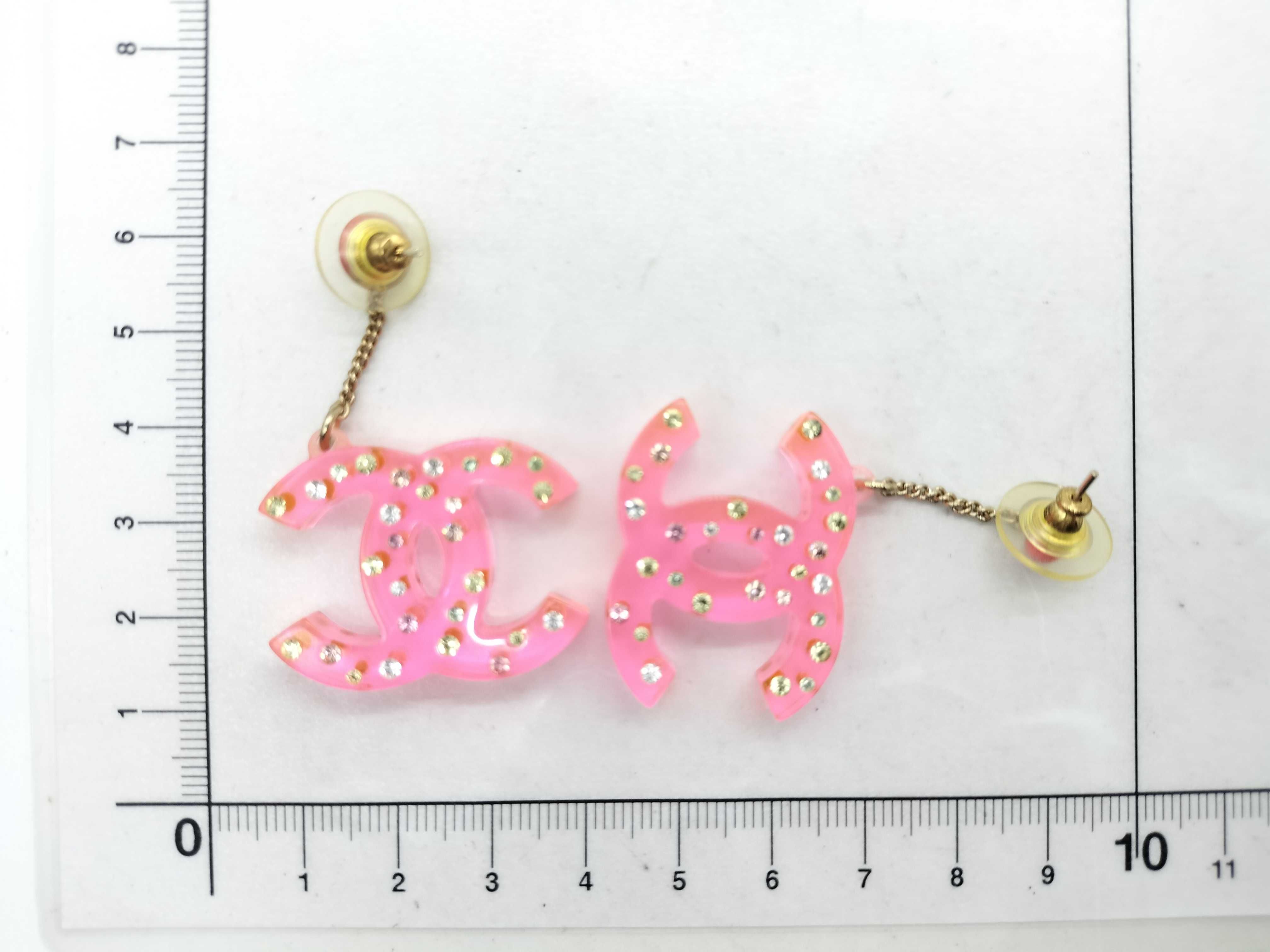 04A Coco Rhinestone Earrings, Pink, Large, 1 Earring — view 8