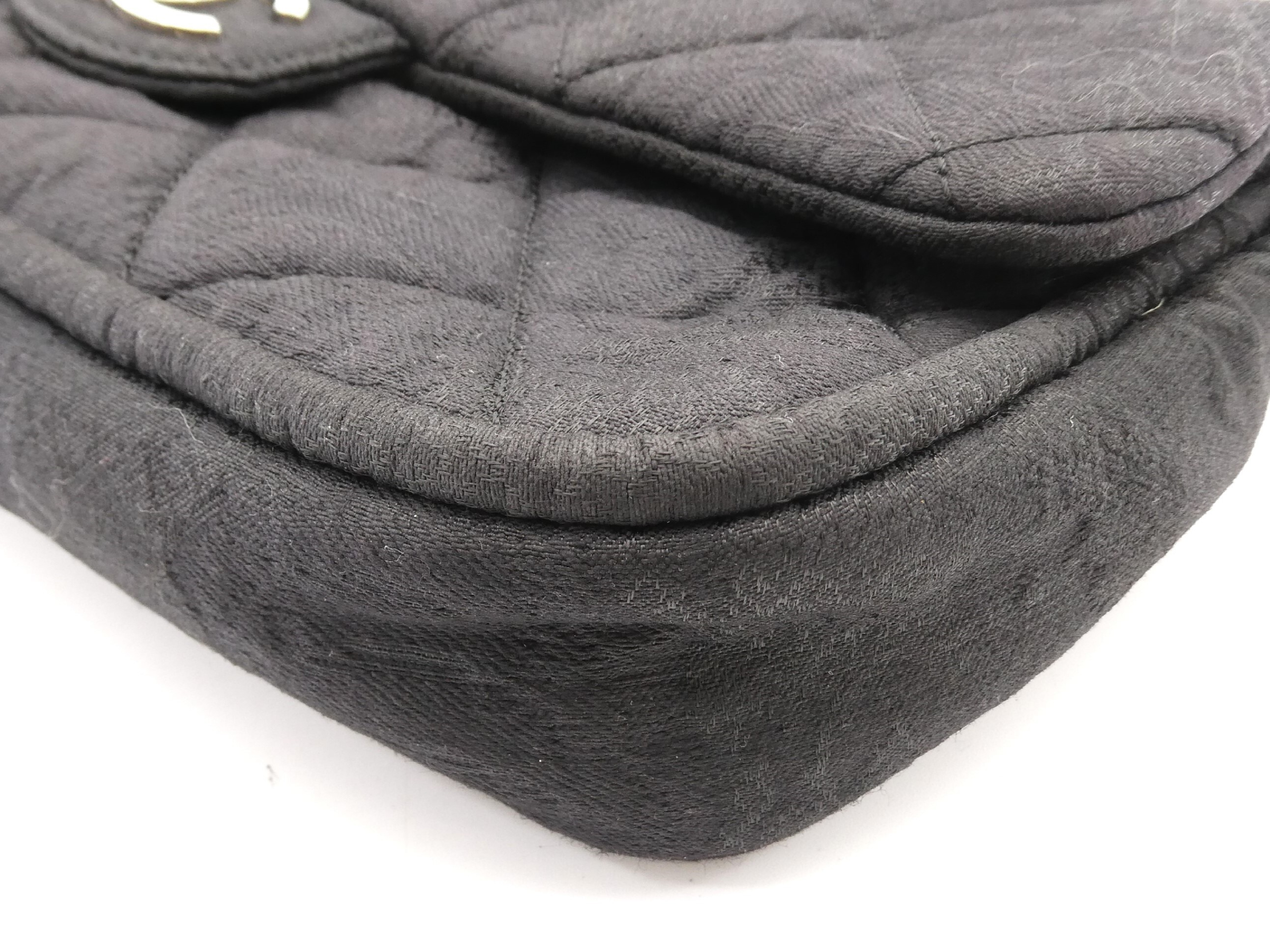 Matelassé Coco Mark Coated Canvas Double Chain Shoulder Bag — view 10