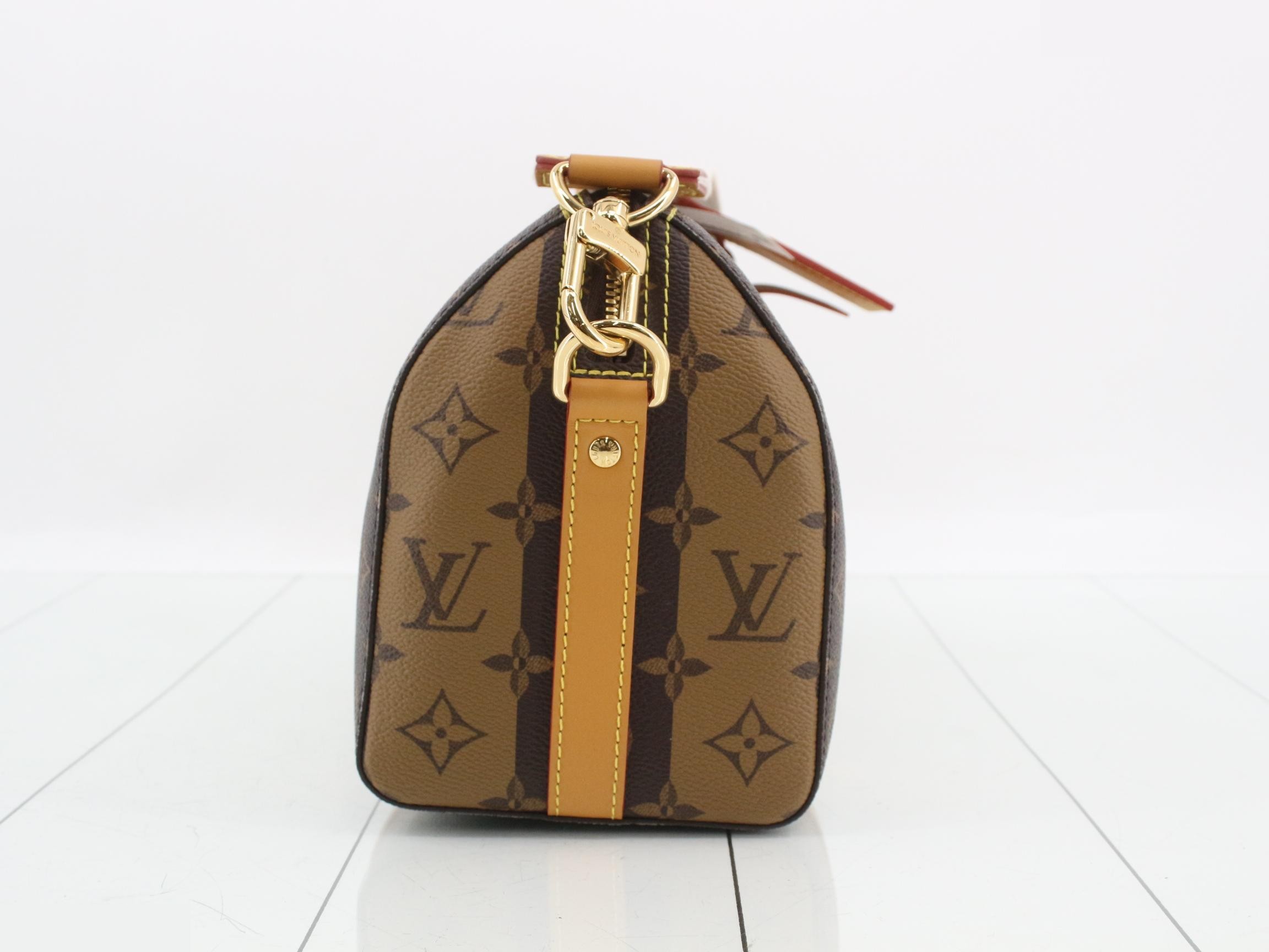 Monogram Stripe City Keepall Shoulder Bag — view 3