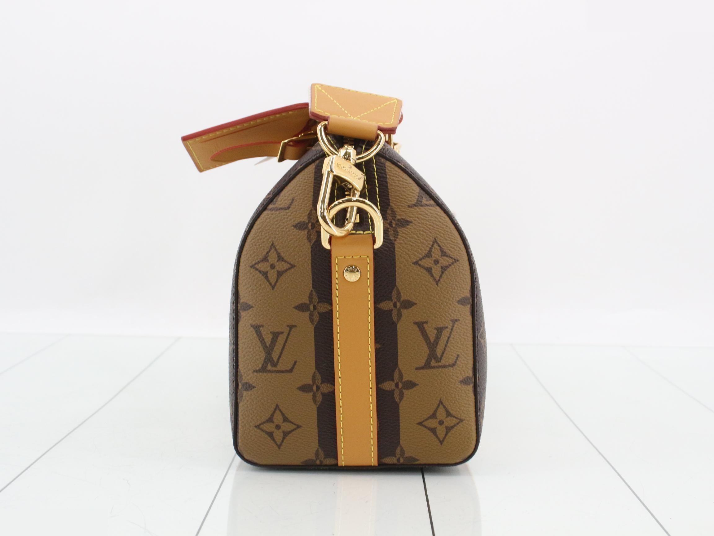 Monogram Stripe City Keepall Shoulder Bag — view 4