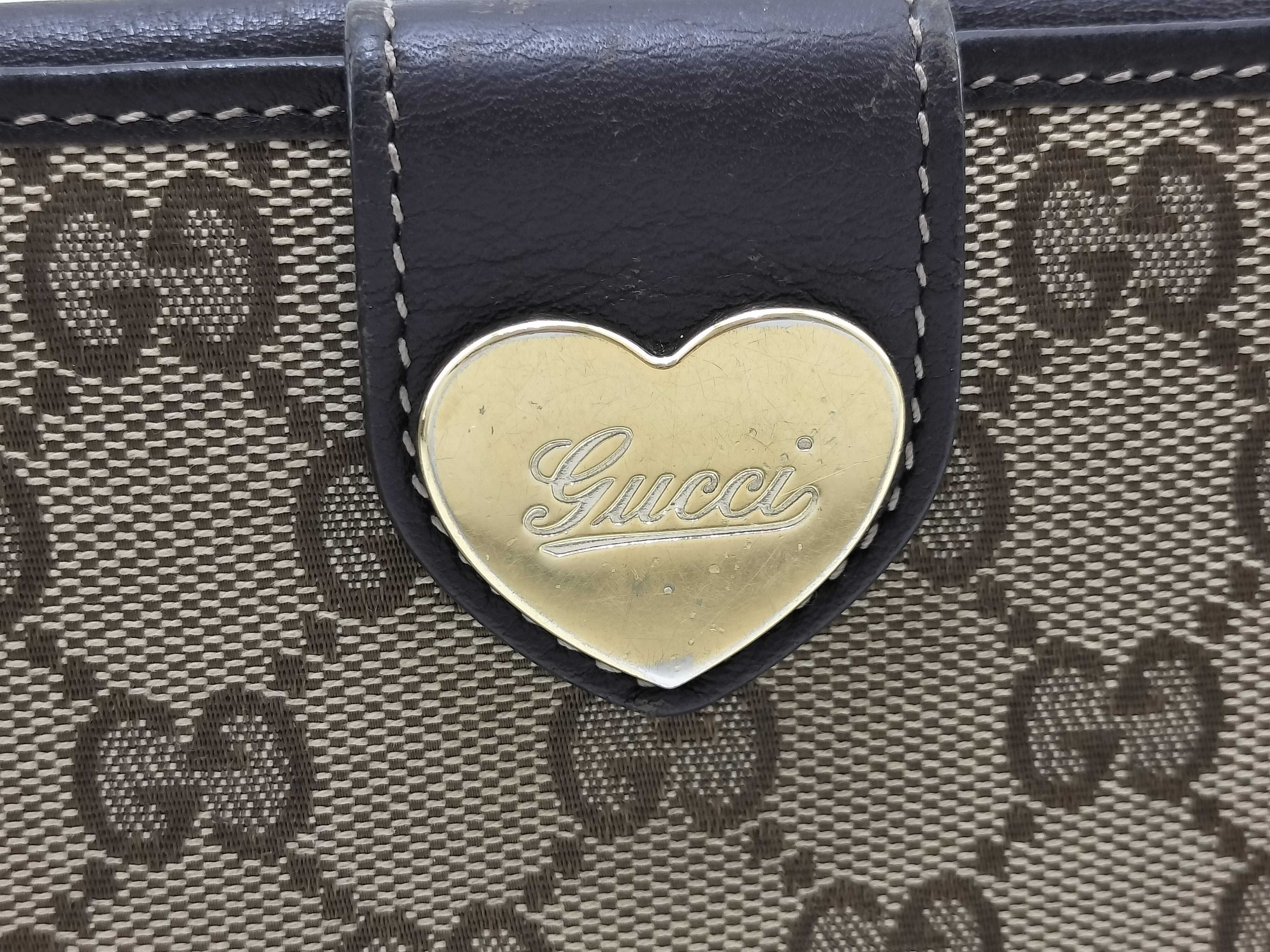 GG Canvas 203550 Heart Canvas Long Wallet — view 8