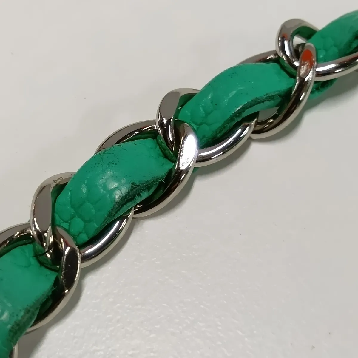 Mini Matelassé 20 Caviar Skin Single Flap Single Chain Bag, Green, Silver Hardware, 17920482, Serial Number 17-series, A69900 — view 15