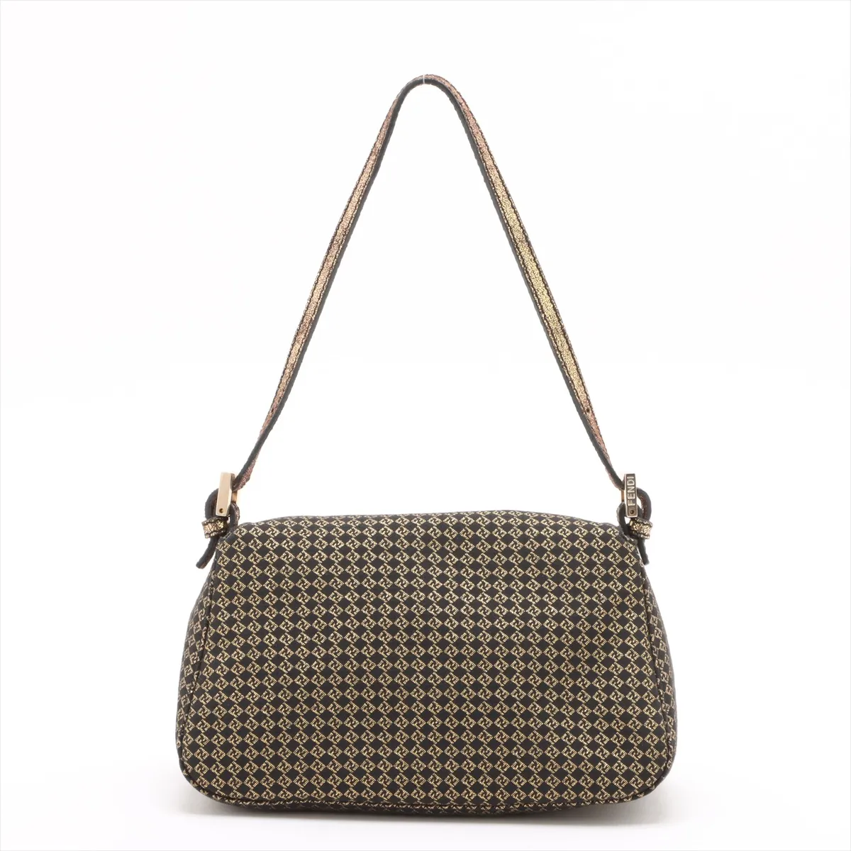 Mamma Bucket Canvas x Leather Shoulder Bag Gold 8BR180 — view 2