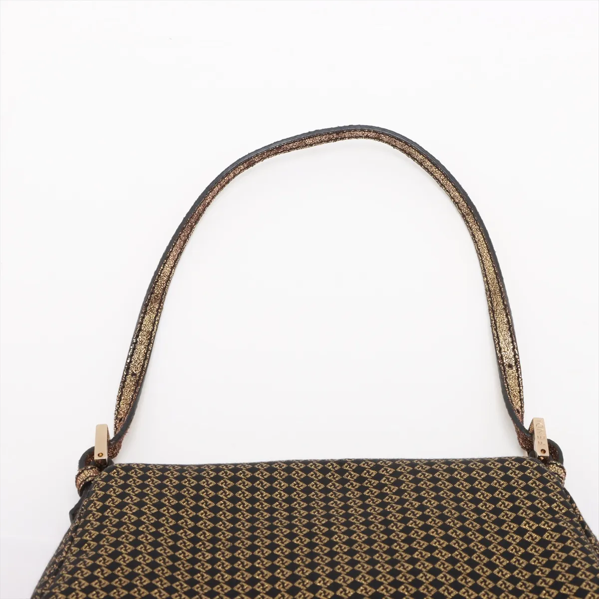 Mamma Bucket Canvas x Leather Shoulder Bag Gold 8BR180 — view 6