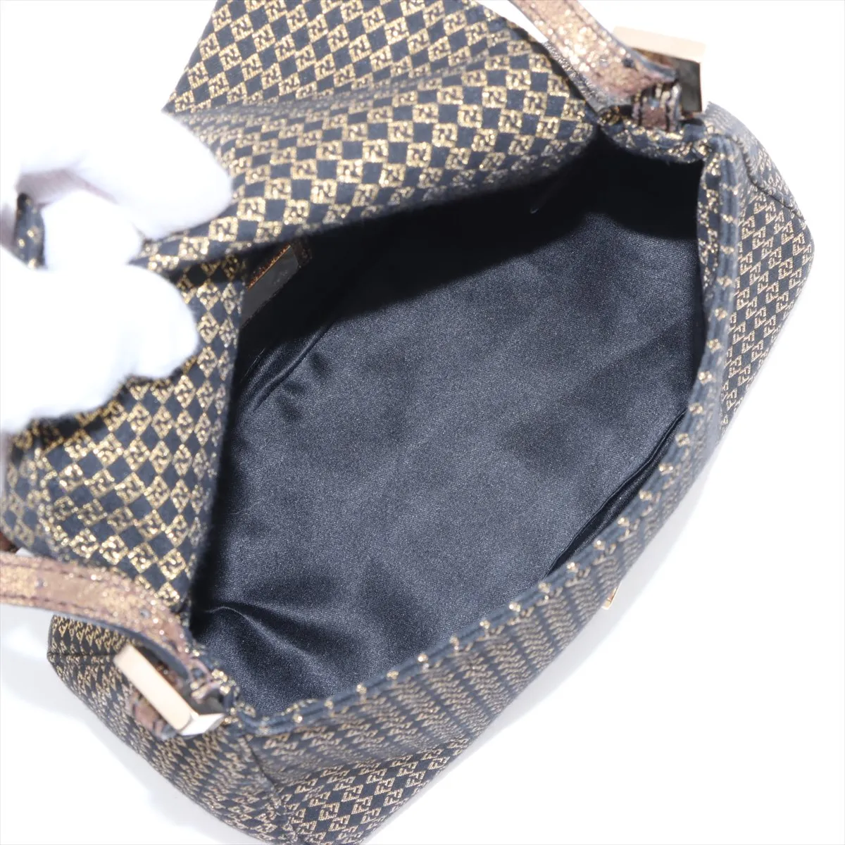 Mamma Bucket Canvas x Leather Shoulder Bag Gold 8BR180 — view 7