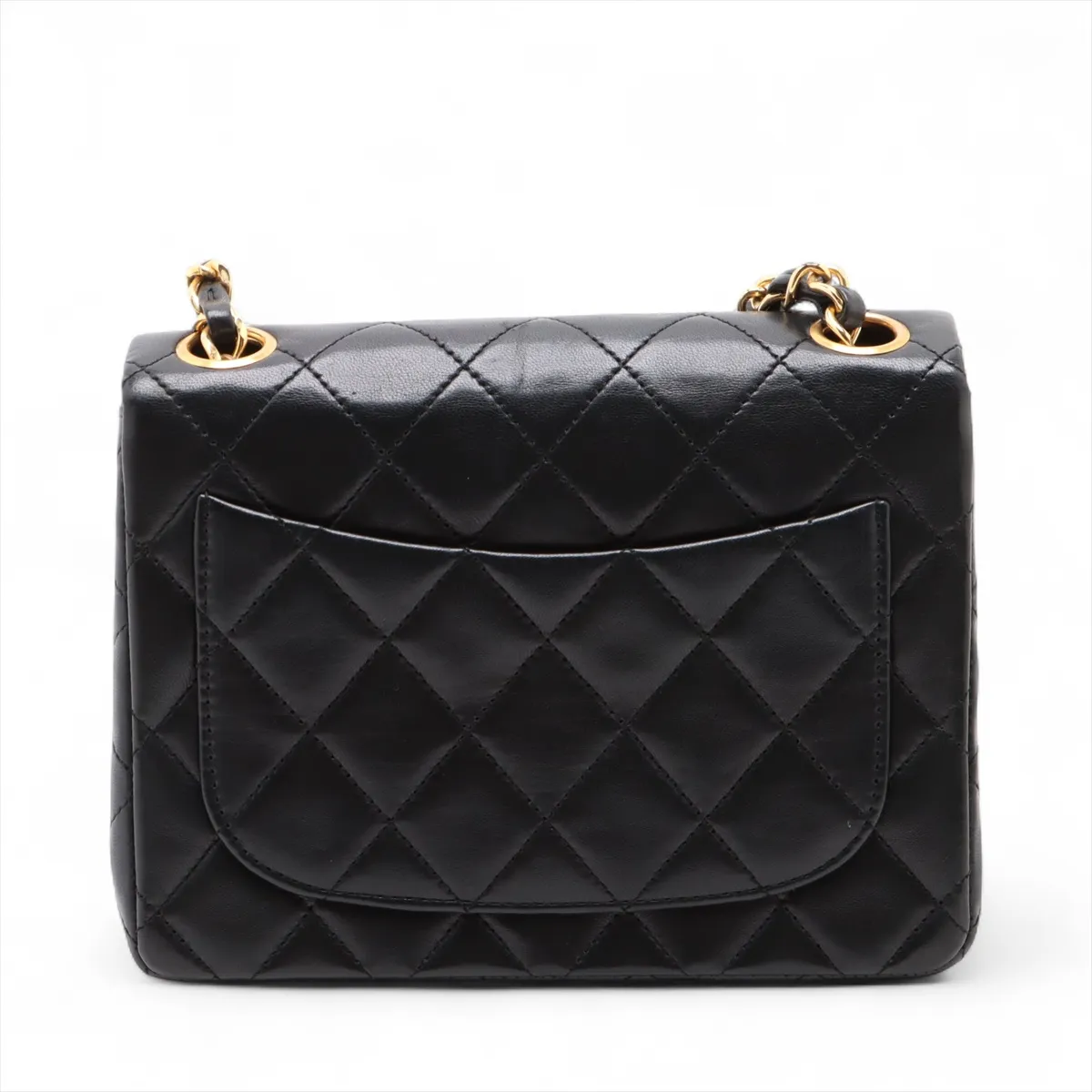 Mini Matelasse 17 Lambskin Single Flap Single Chain Bag Black Gold Hardware 1173269 No. 1 A01115 — view 2