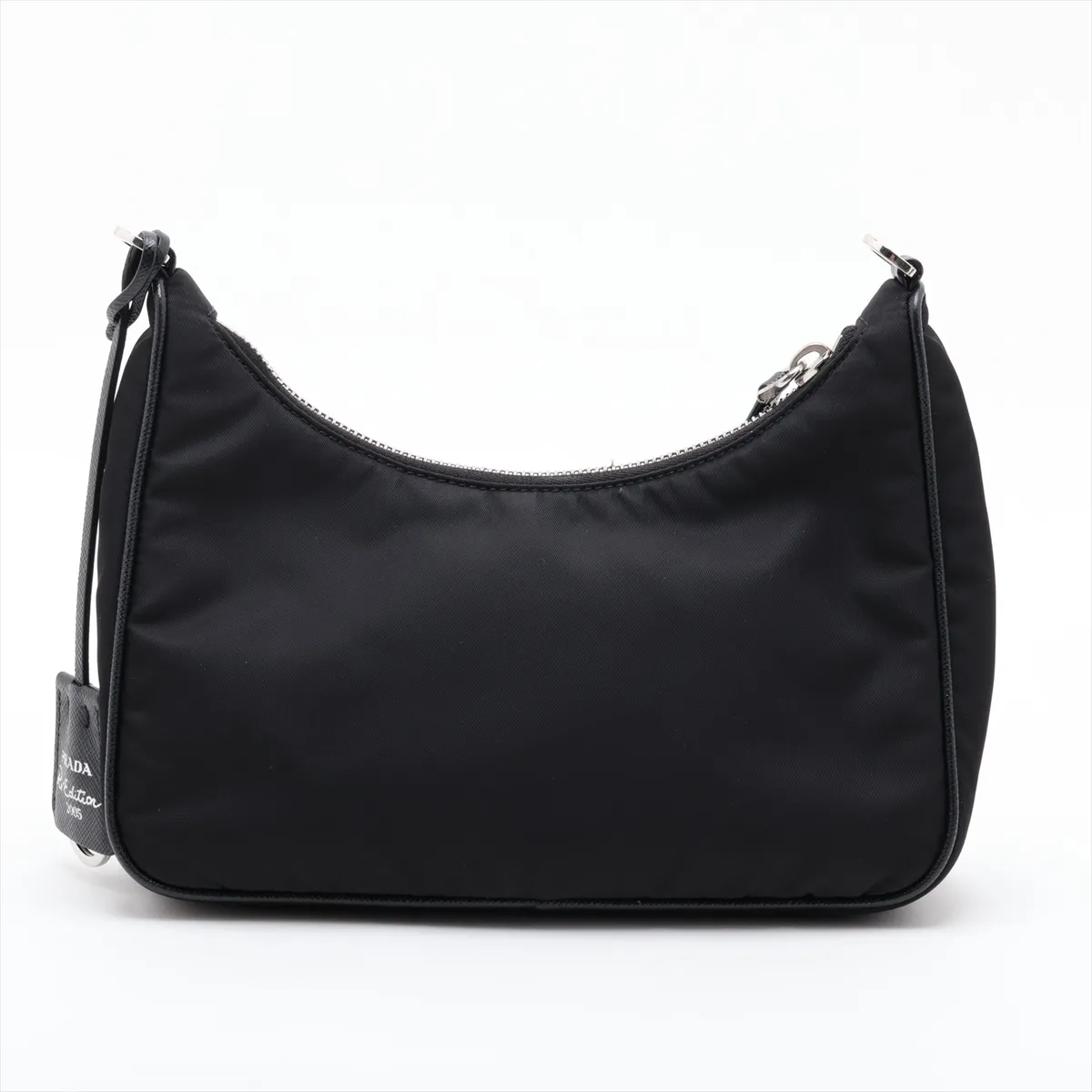 Tessuto Nylon x Leather Shoulder Bag, Black — view 2