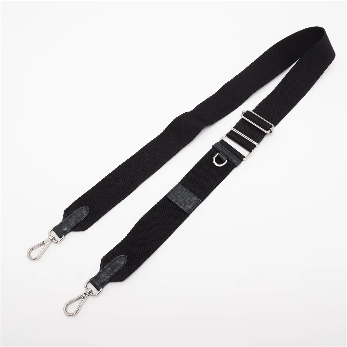 Tessuto Nylon x Leather Shoulder Bag, Black — view 5