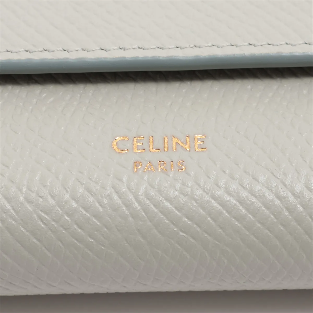 Small Trifold Wallet Leather Compact Wallet Gray with Initials — view 8
