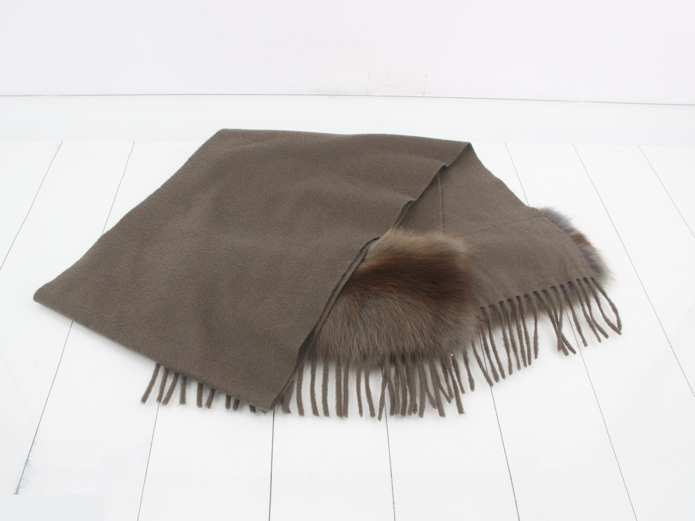 scarf, 100% cashmere, fur. — view 3