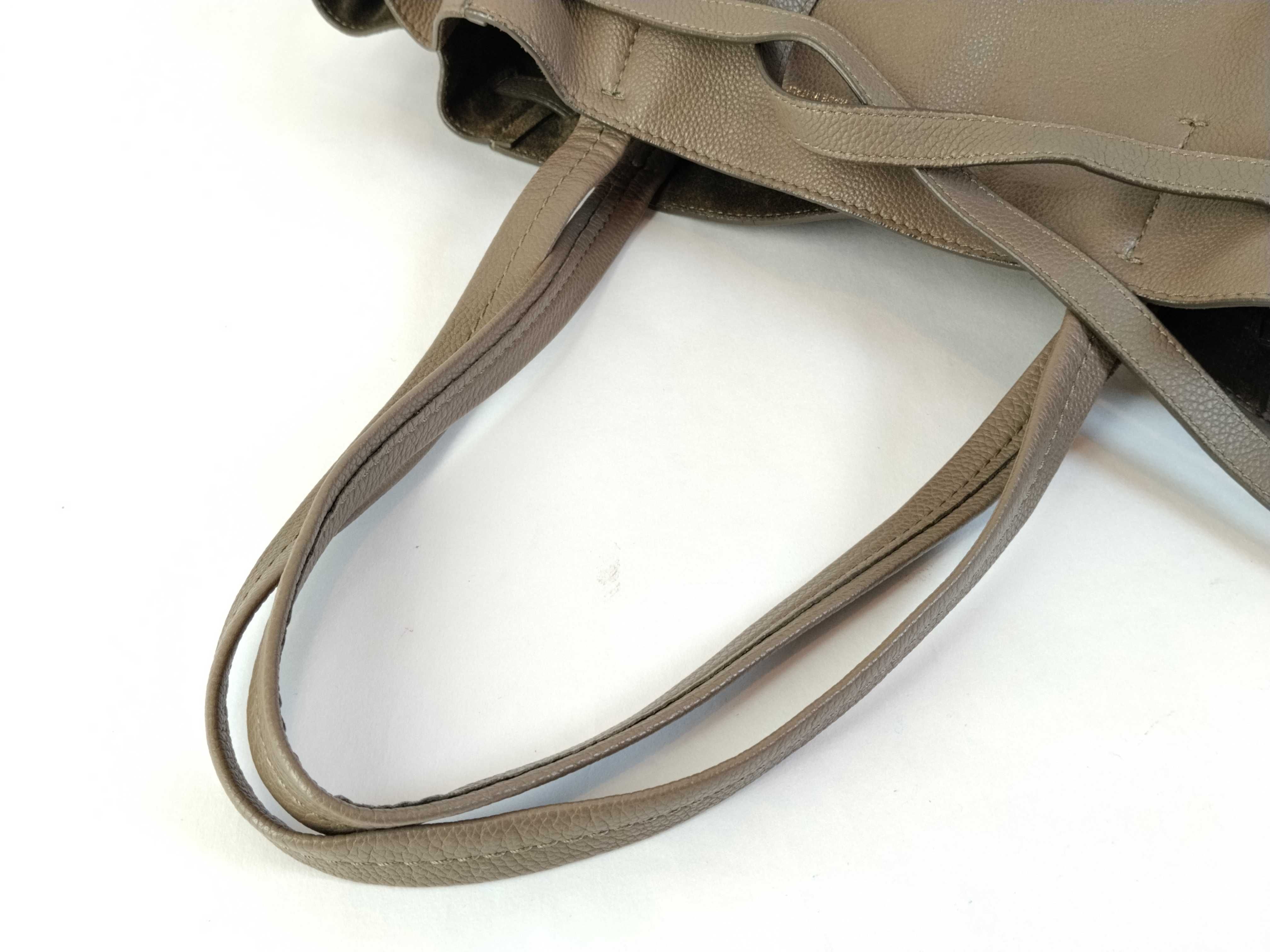Cabas Phantom Leather Medium Tote Bag, Brown Tote Bag — view 3
