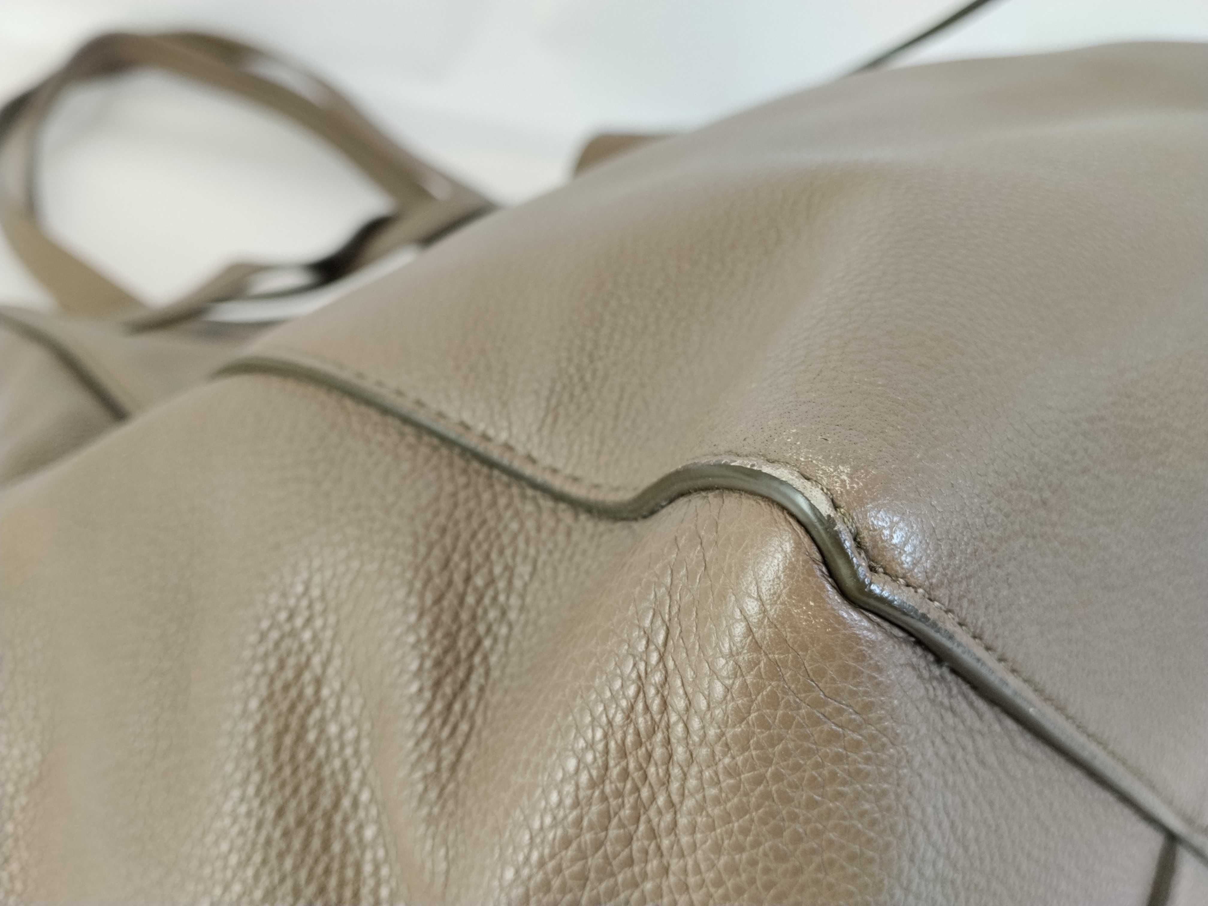 Cabas Phantom Leather Medium Tote Bag, Brown Tote Bag — view 6