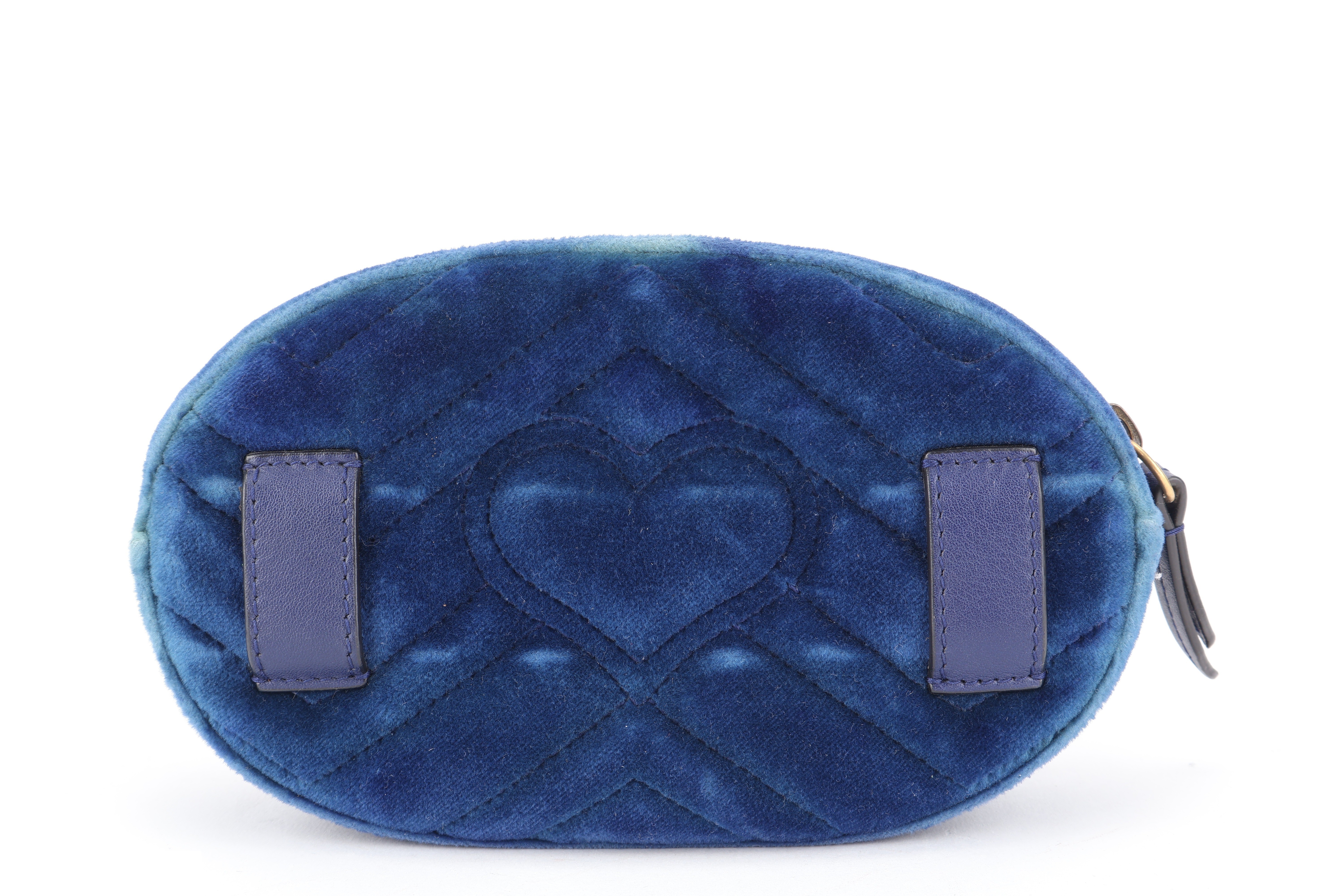 MARMONT BELT BAG BLUE SUEDE GHW — view 2