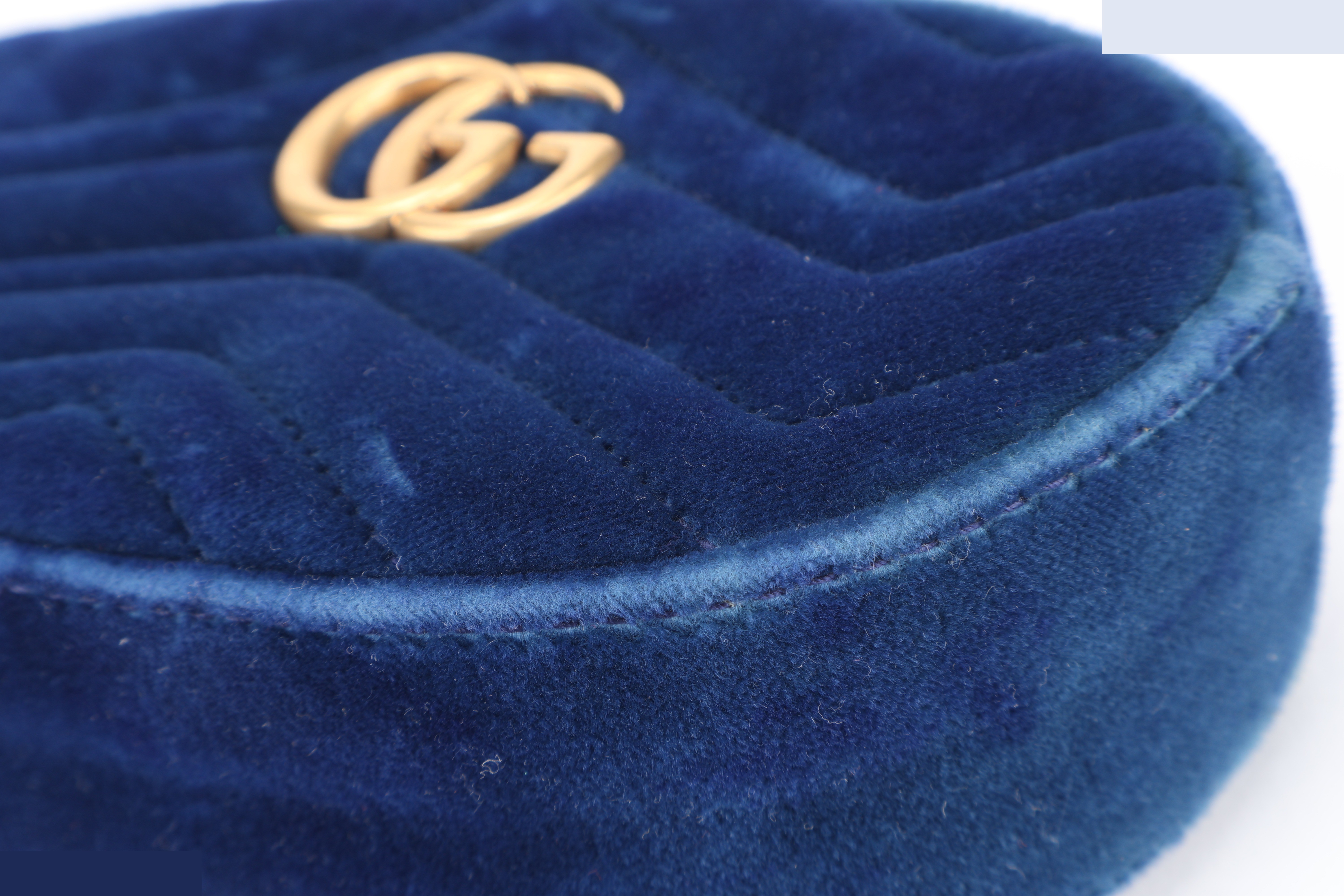 MARMONT BELT BAG BLUE SUEDE GHW — view 5