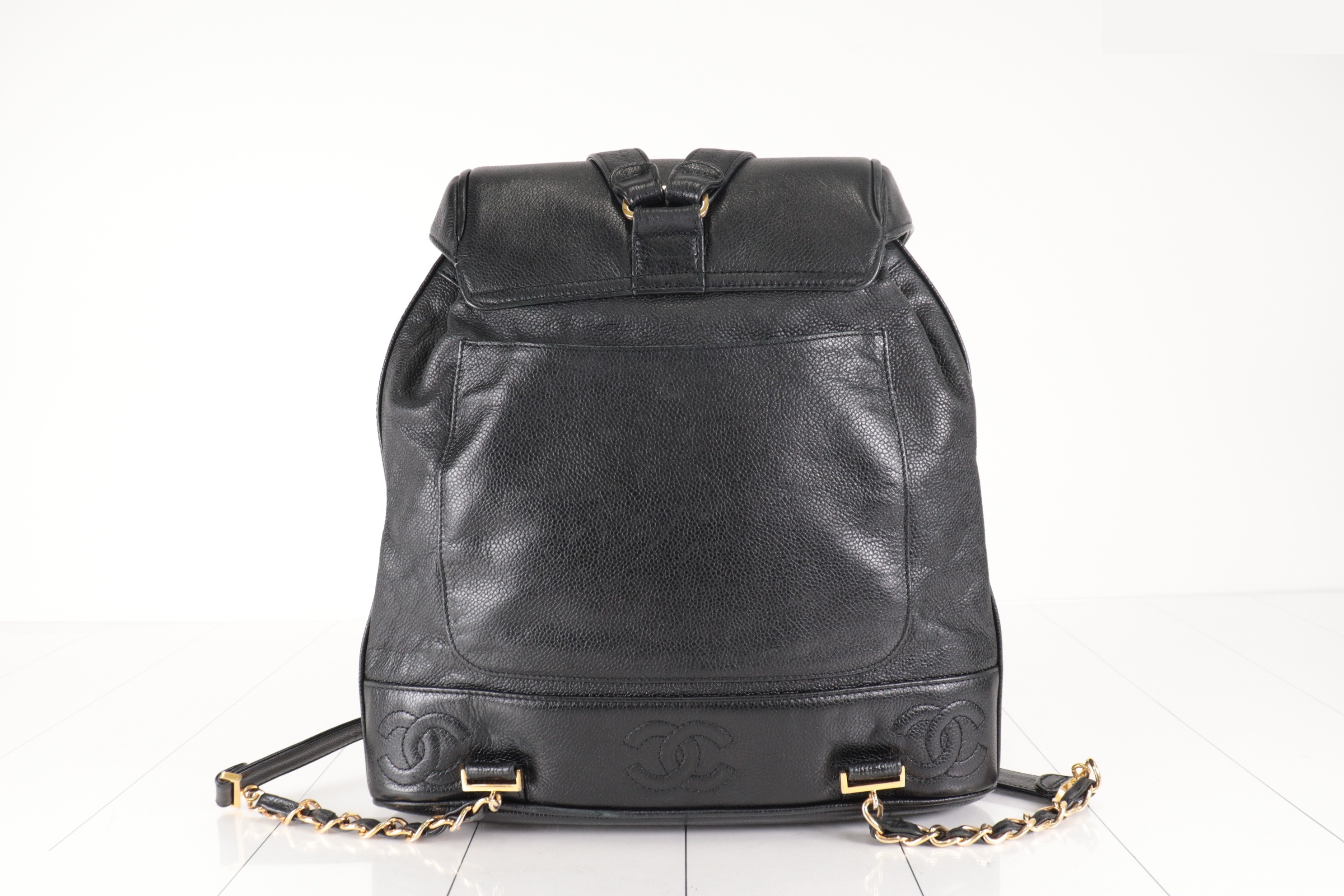 Triple Coco Caviar Chain Backpack, Unit #5 — view 2