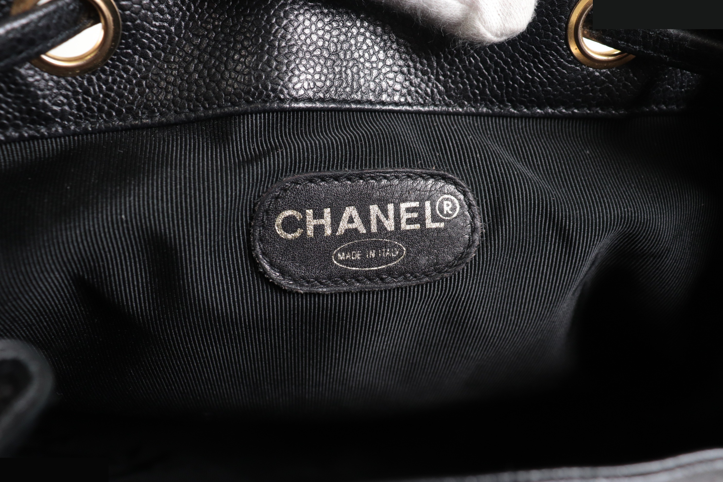 Triple Coco Caviar Chain Backpack, Unit #5 — view 7