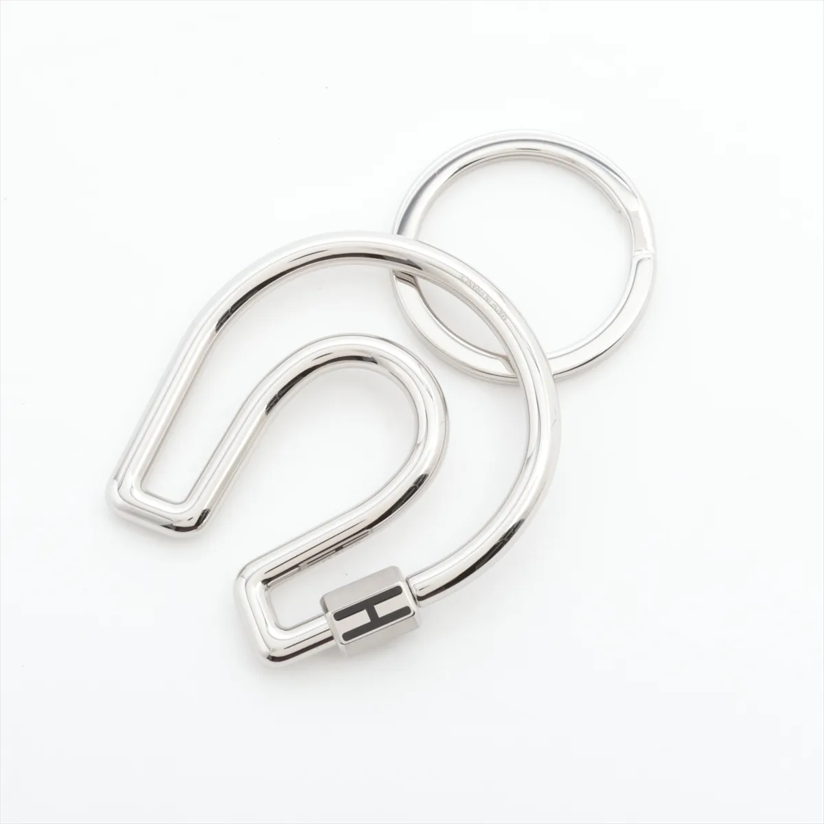 Faire à Cheval Keyring, Metal, Silver, — view 2