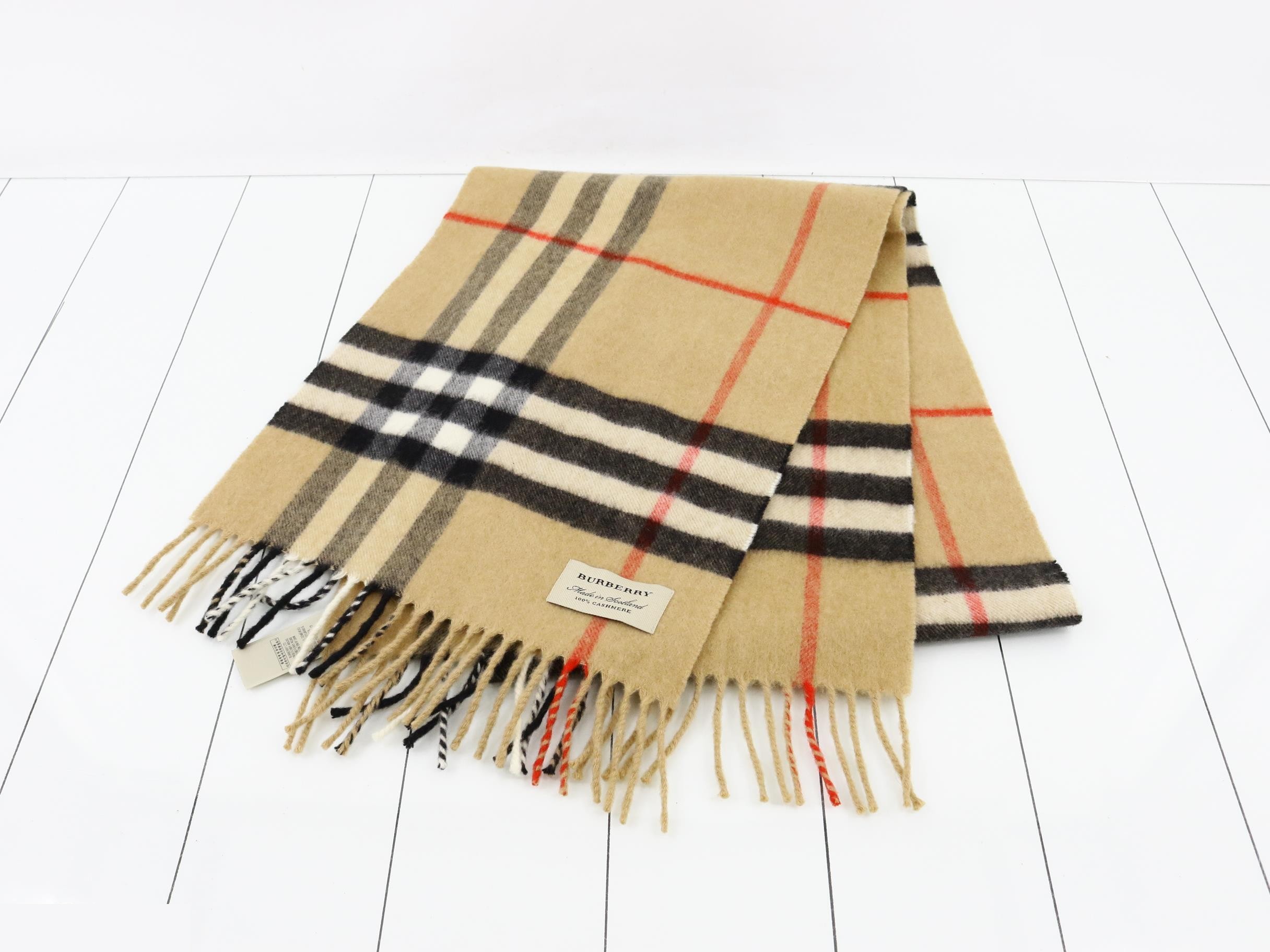 scarf, brown/checked. — view 2