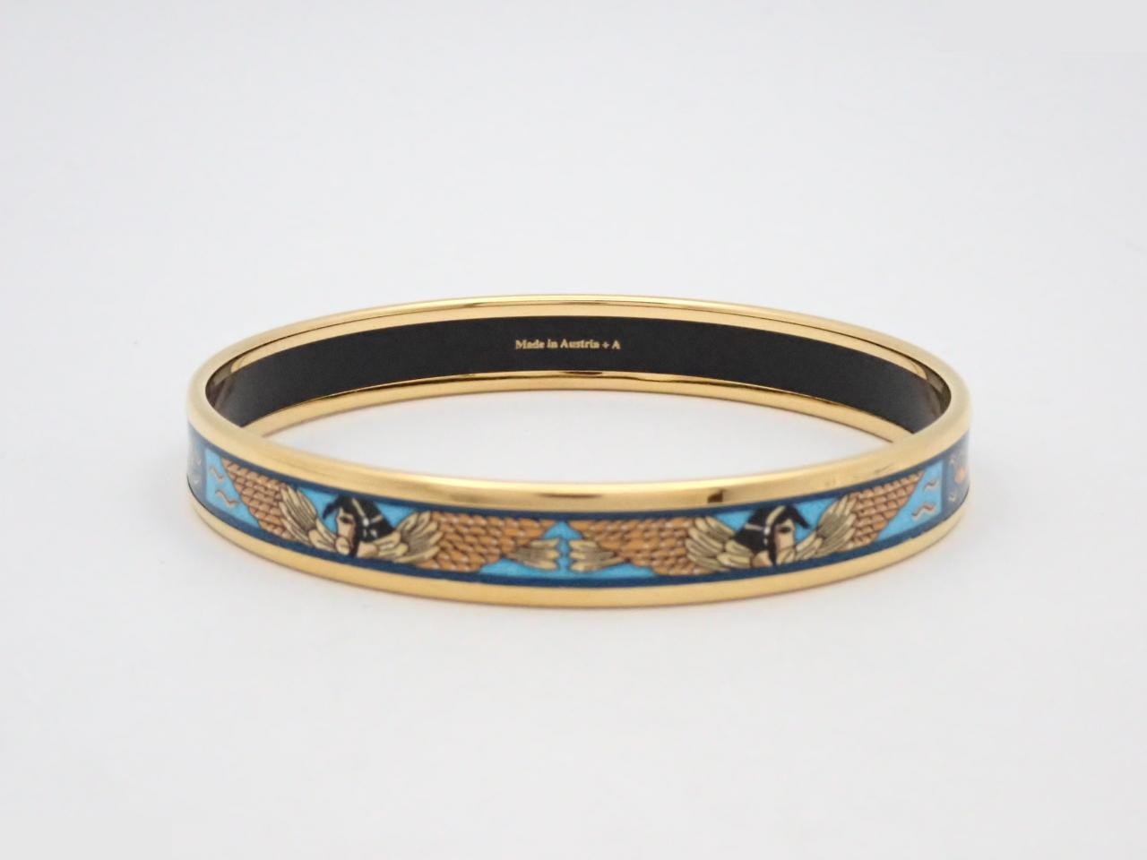 Enamel Bracelet, "The Source of Pegasus," Orange Blue — view 2