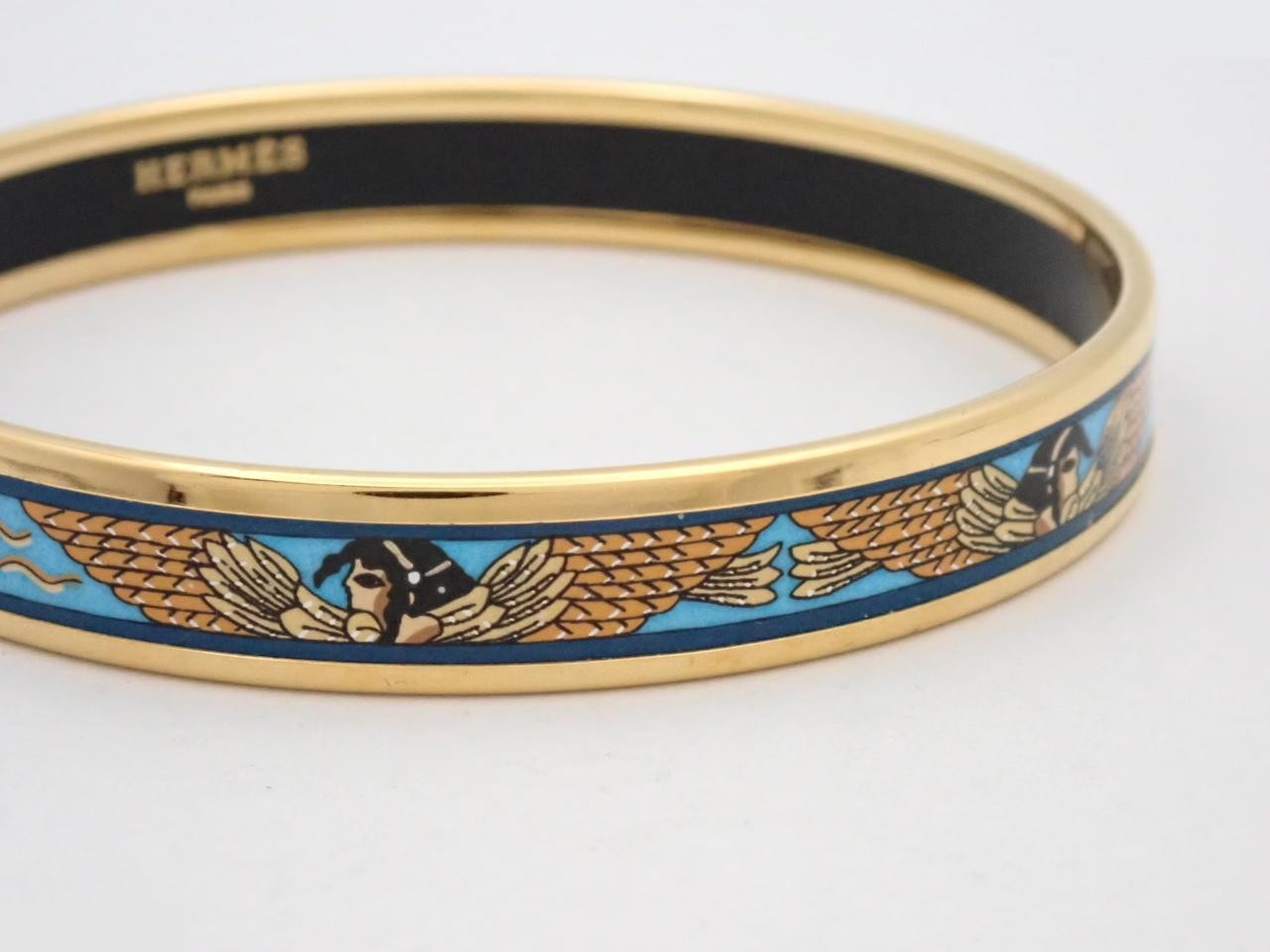 Enamel Bracelet, "The Source of Pegasus," Orange Blue — view 3