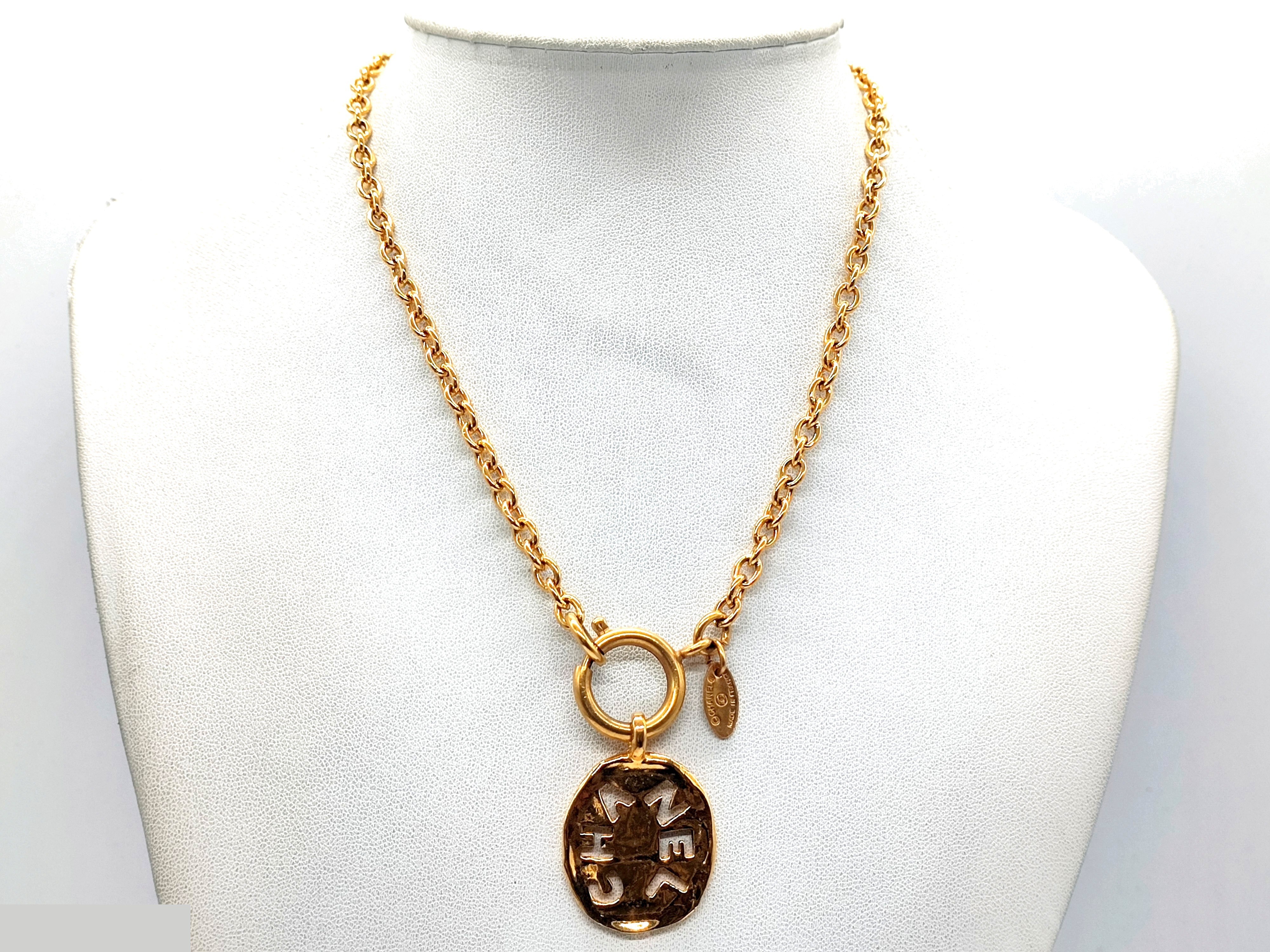 logo necklace, chain approximately 40cm — view 4