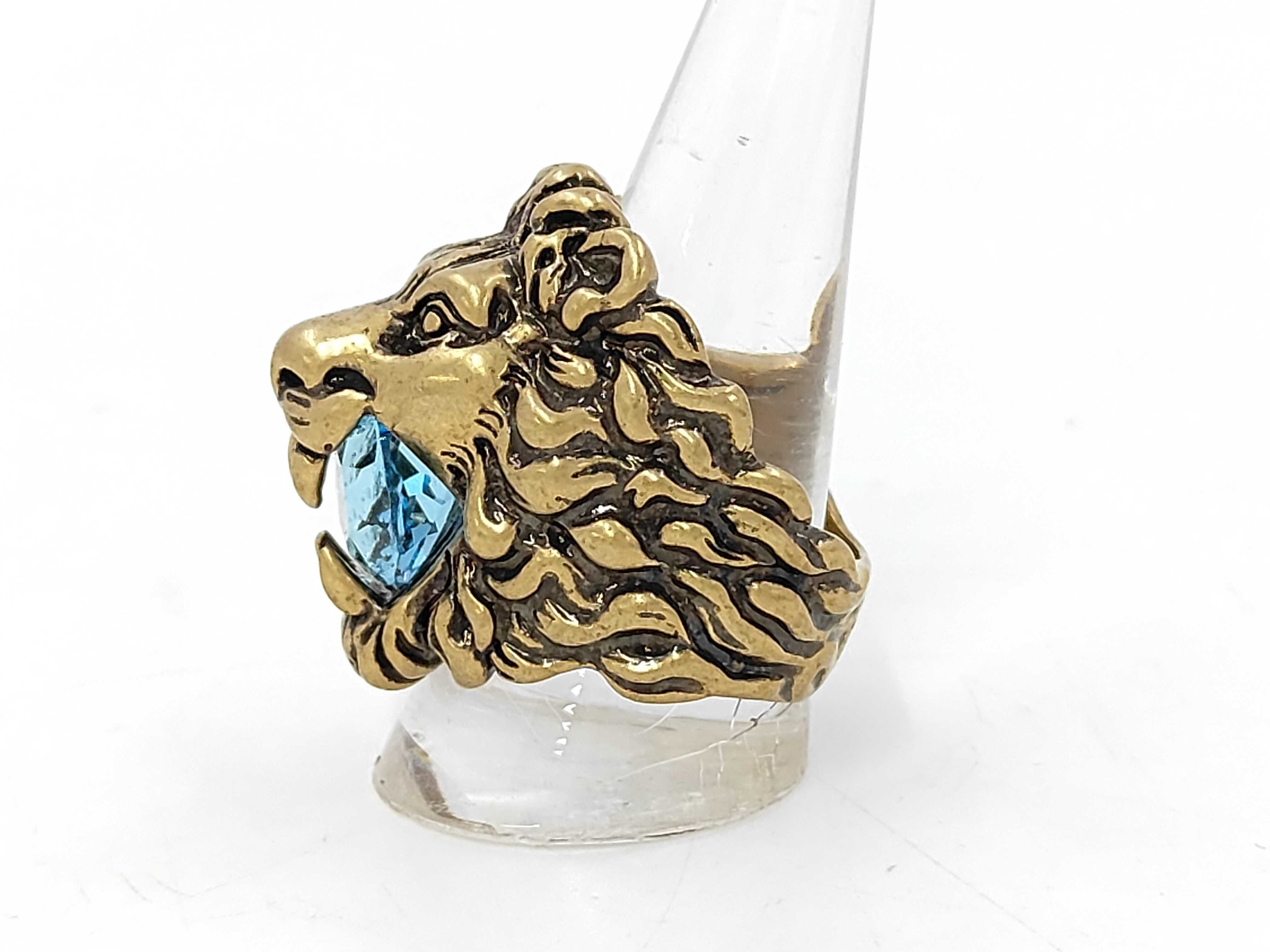 Lion Gold Ring, Size 23 — view 2