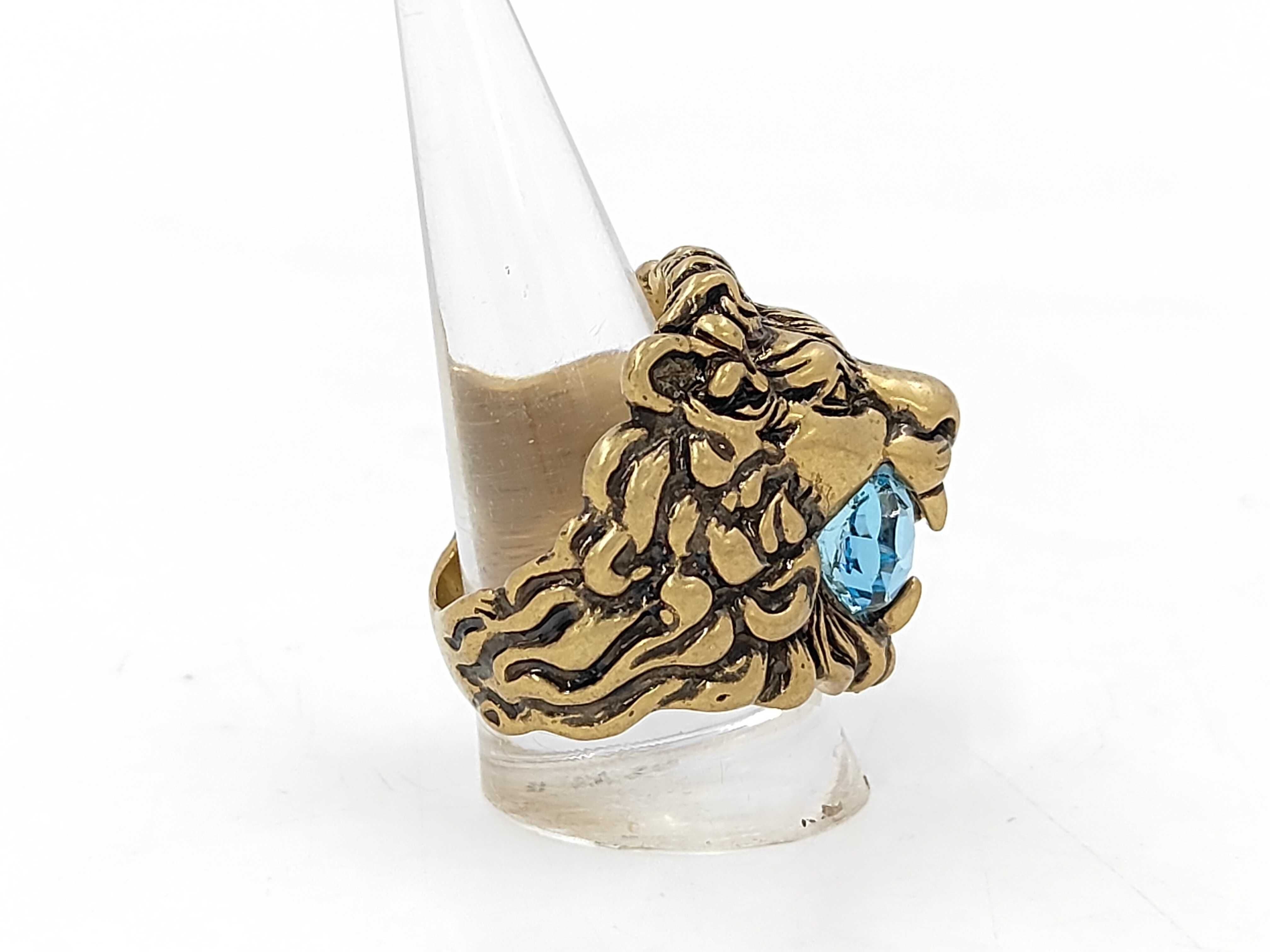 Lion Gold Ring, Size 23 — view 3