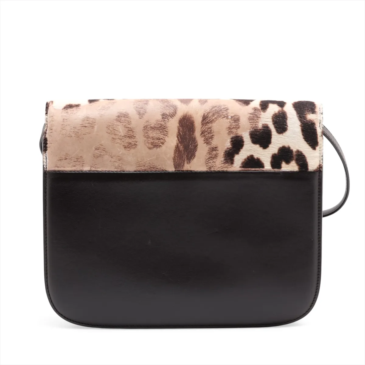 Classic Box Calf Hair x Leather Shoulder Bag, Brown — view 2