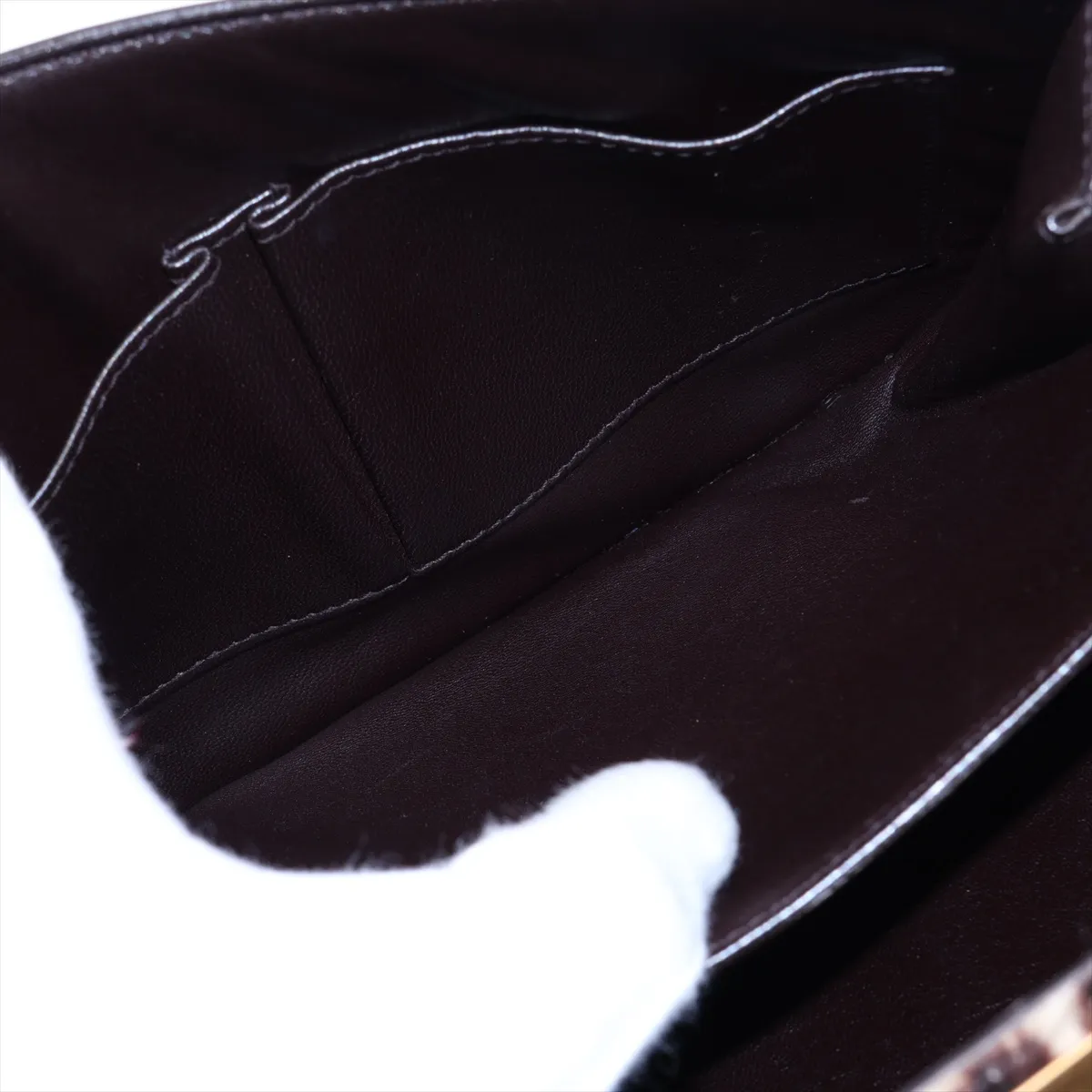 Classic Box Calf Hair x Leather Shoulder Bag, Brown — view 6