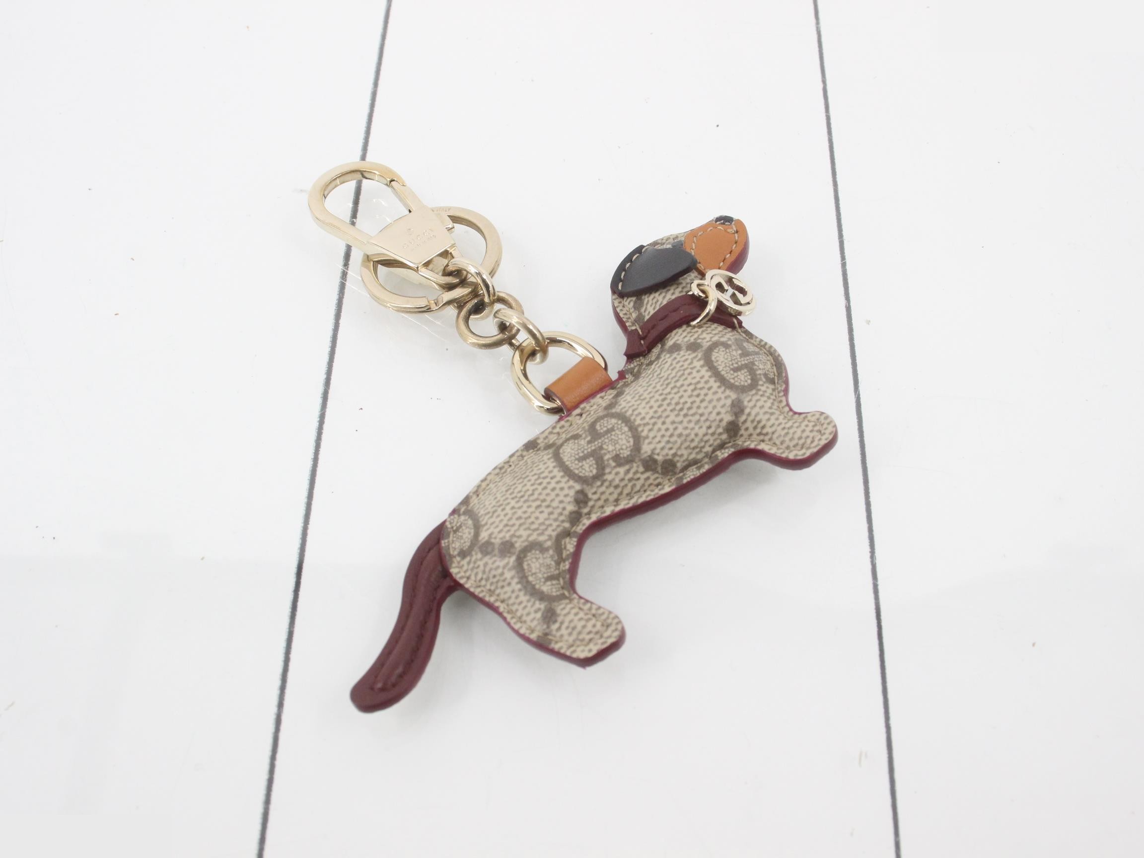 Bag charm, dog shape, dachshund
