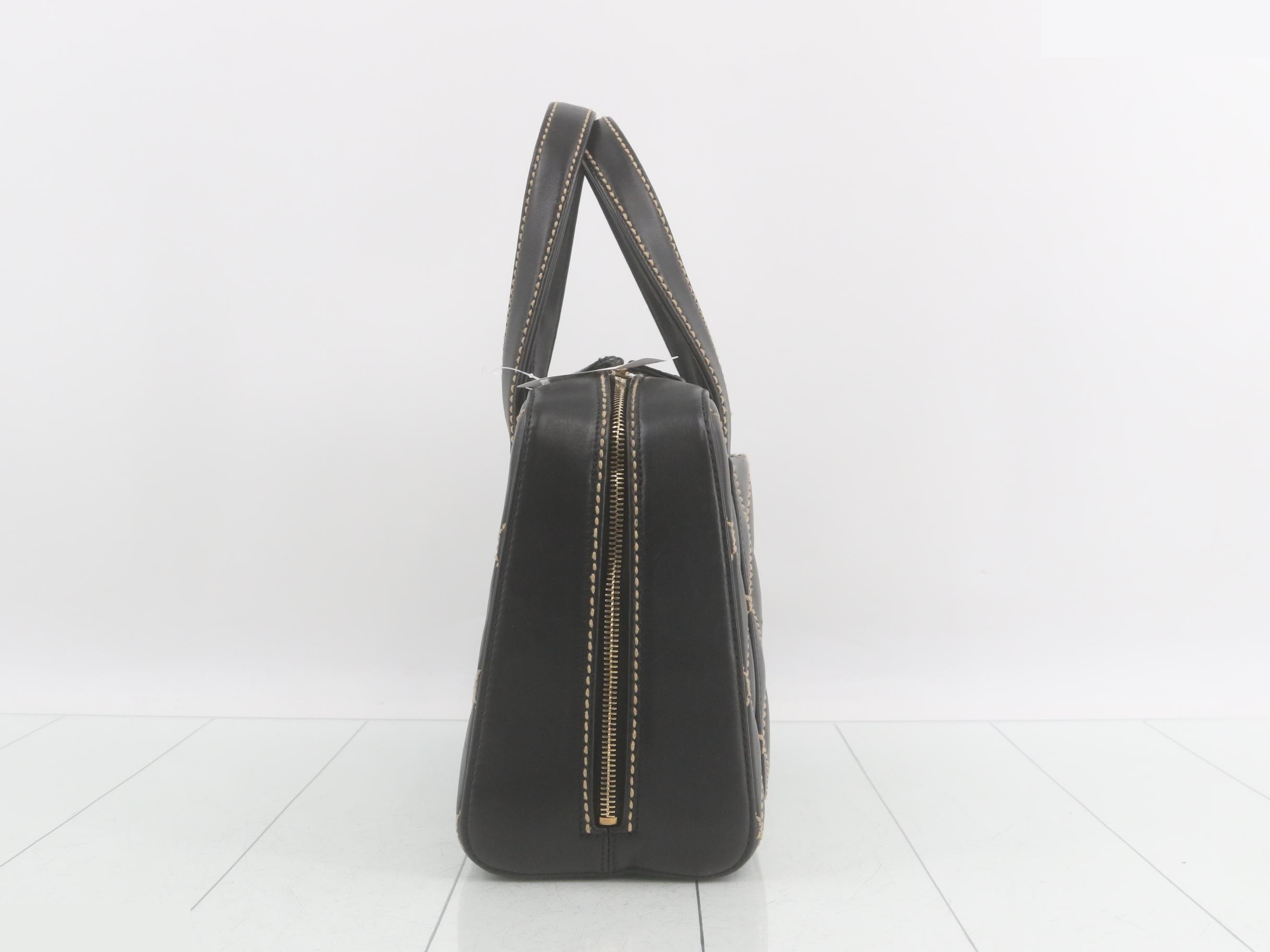 Wild Stitch Handbag, Calfskin, Black, GP, Black, Series 8 — view 3