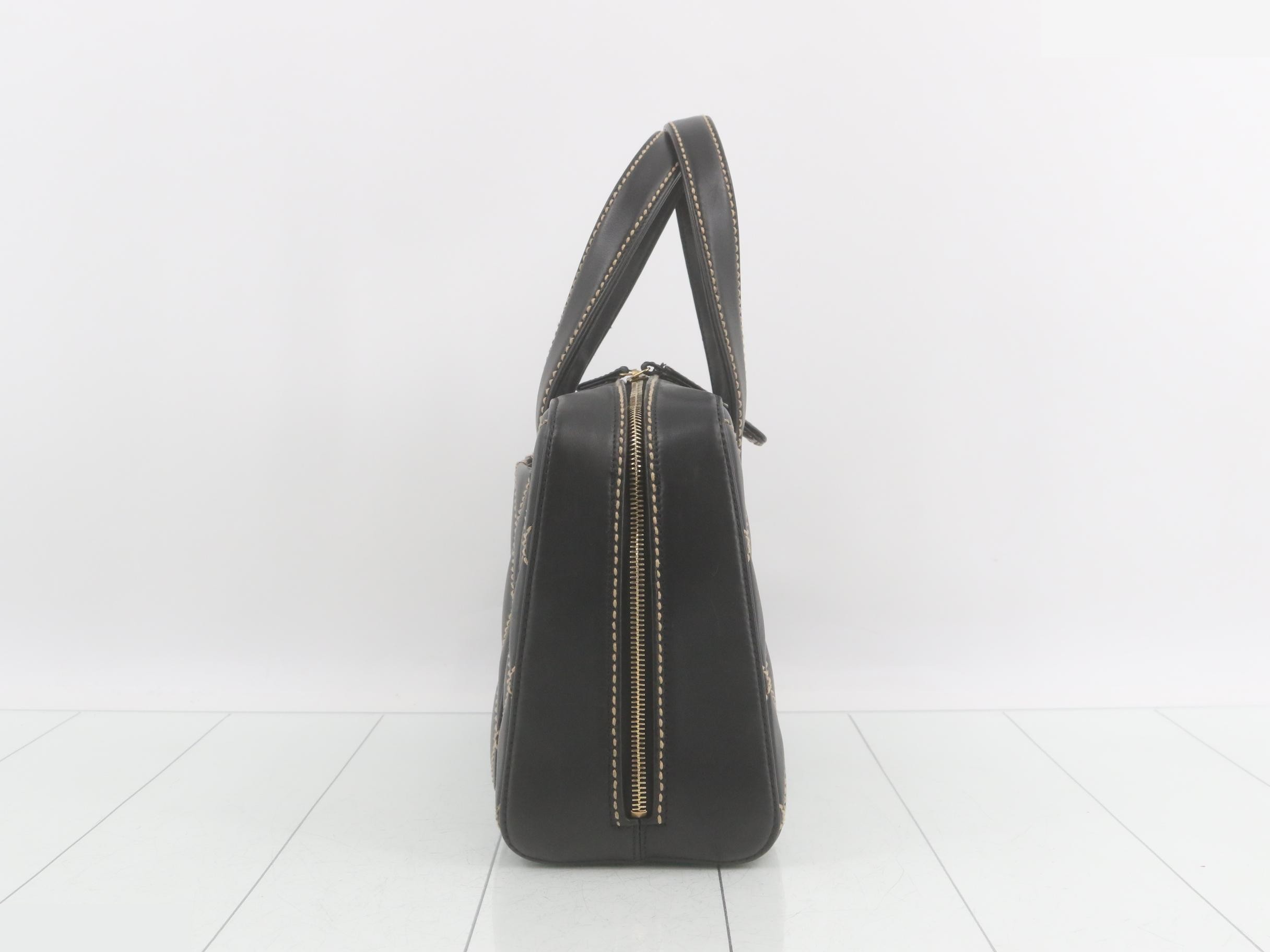Wild Stitch Handbag, Calfskin, Black, GP, Black, Series 8 — view 4