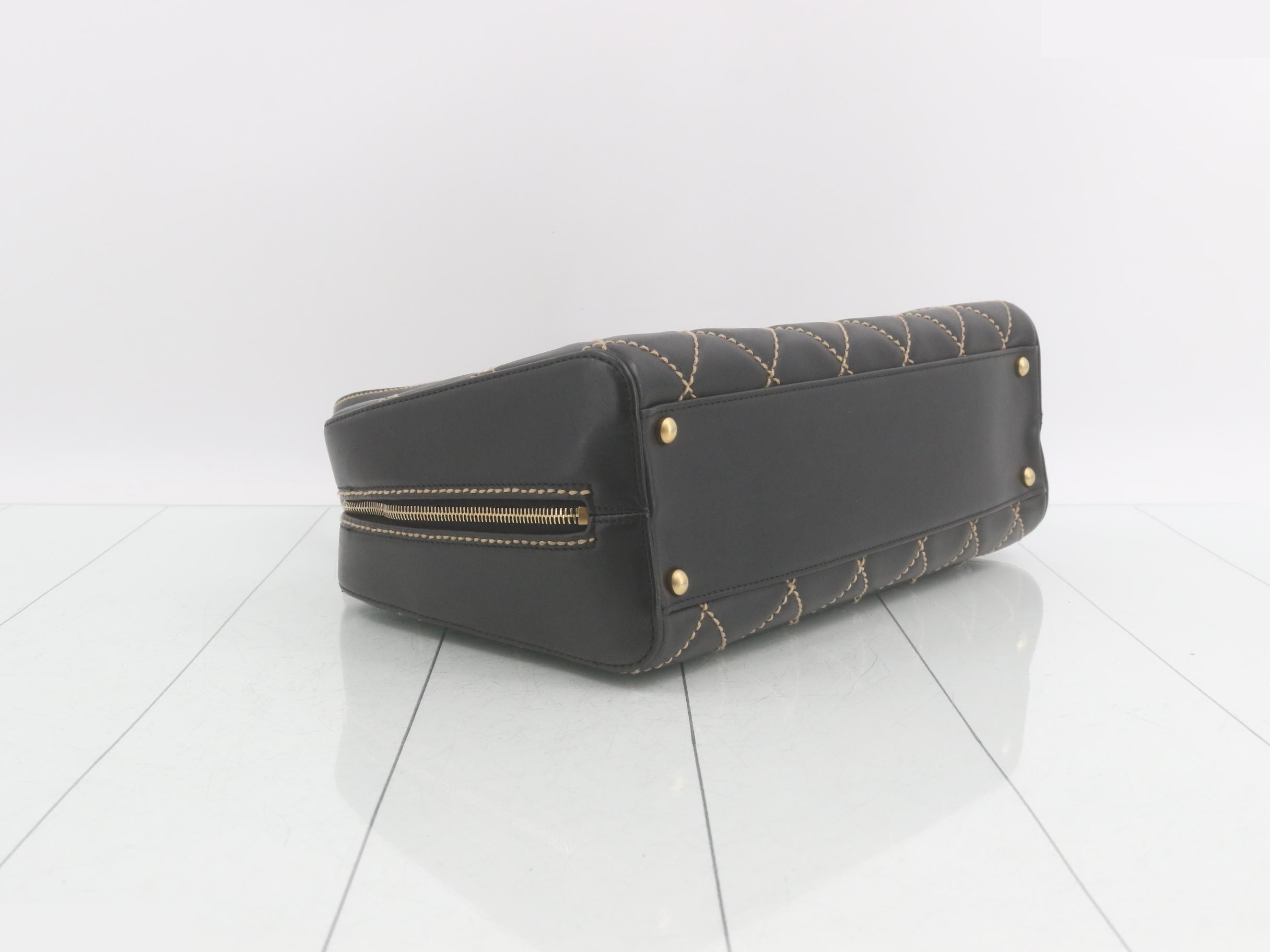 Wild Stitch Handbag, Calfskin, Black, GP, Black, Series 8 — view 5