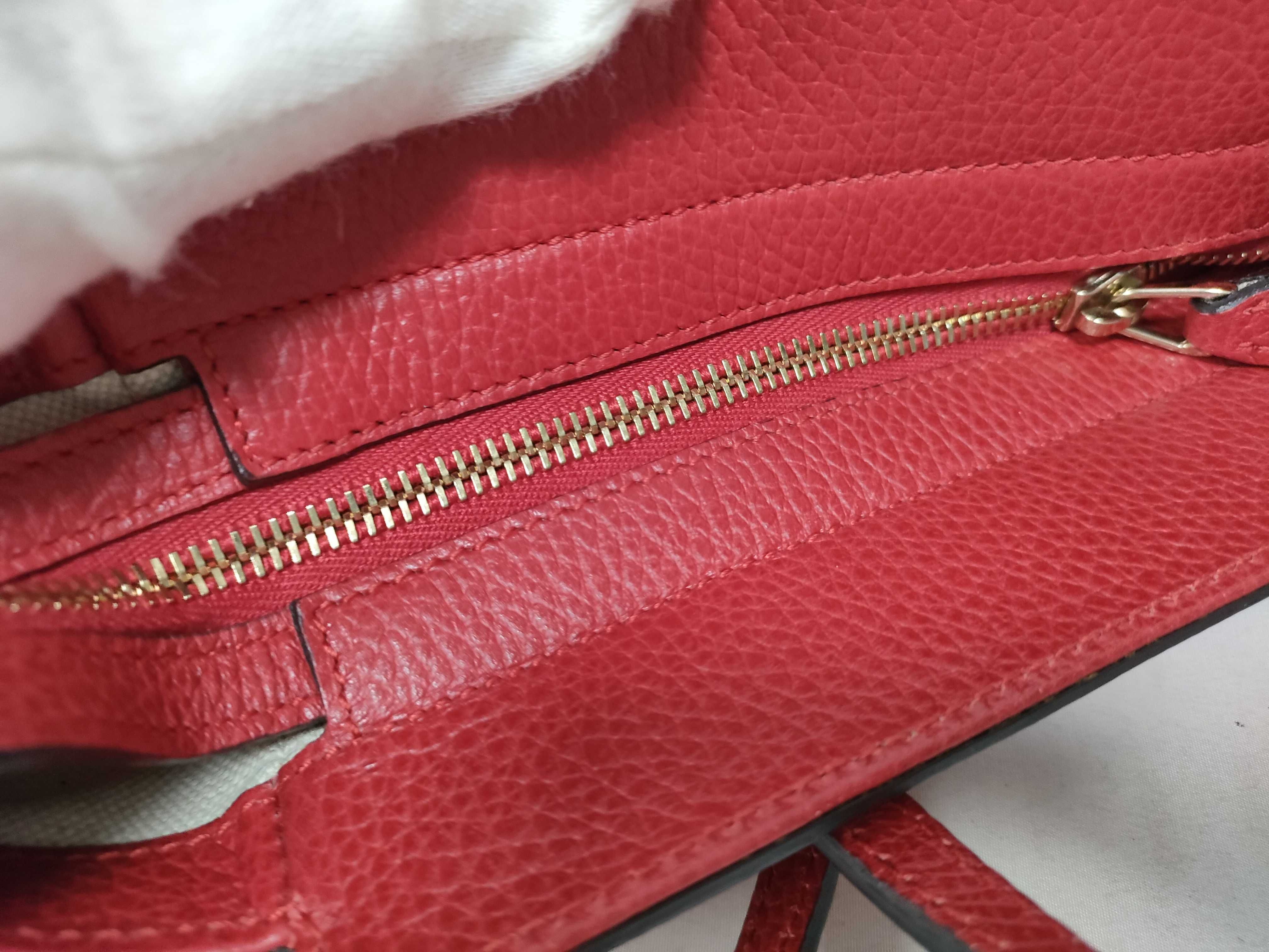 2-Way Handbag 368827 Leather Red ST Dust Bag Name Tag Handbag — view 11
